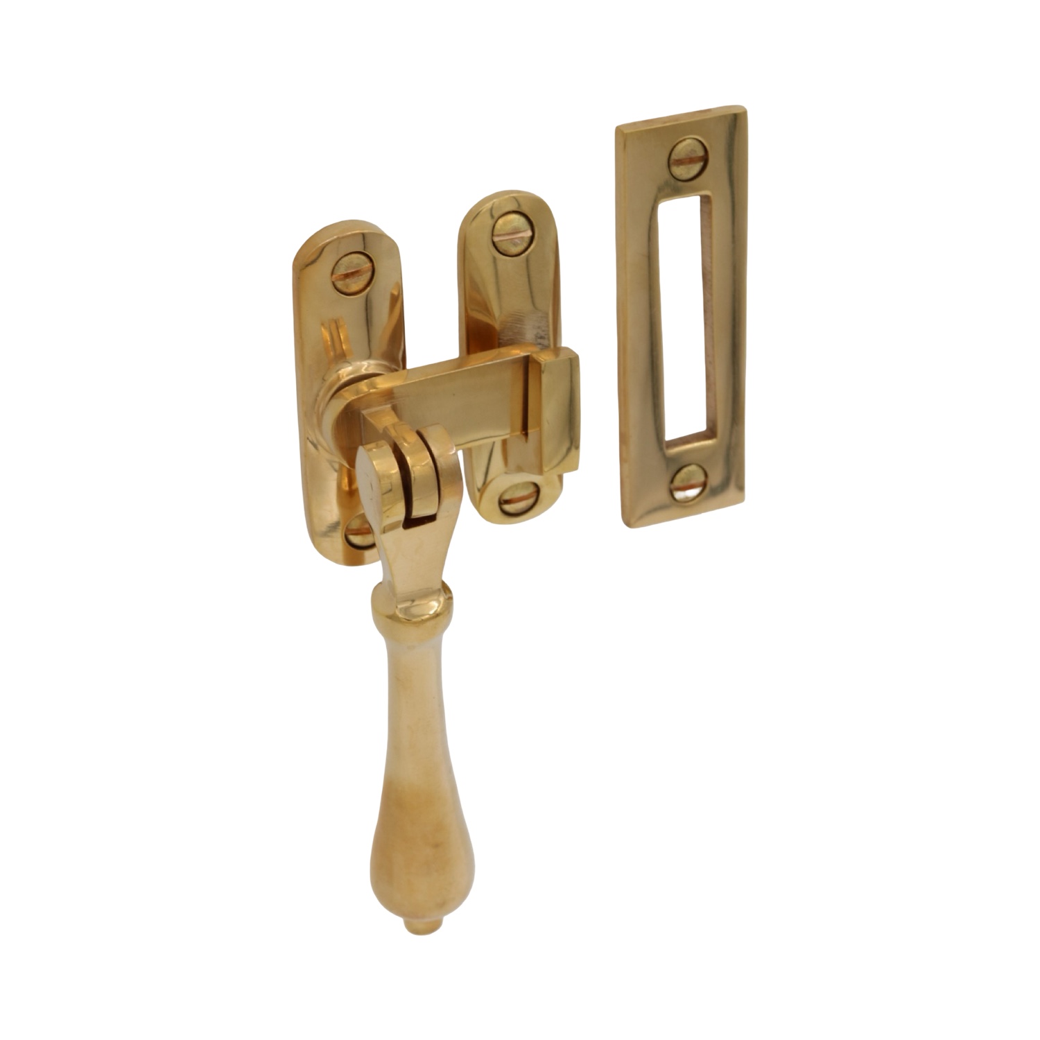 Window Casement Lock with Tear Drop Handle Antique Style - 2 Finish Choices