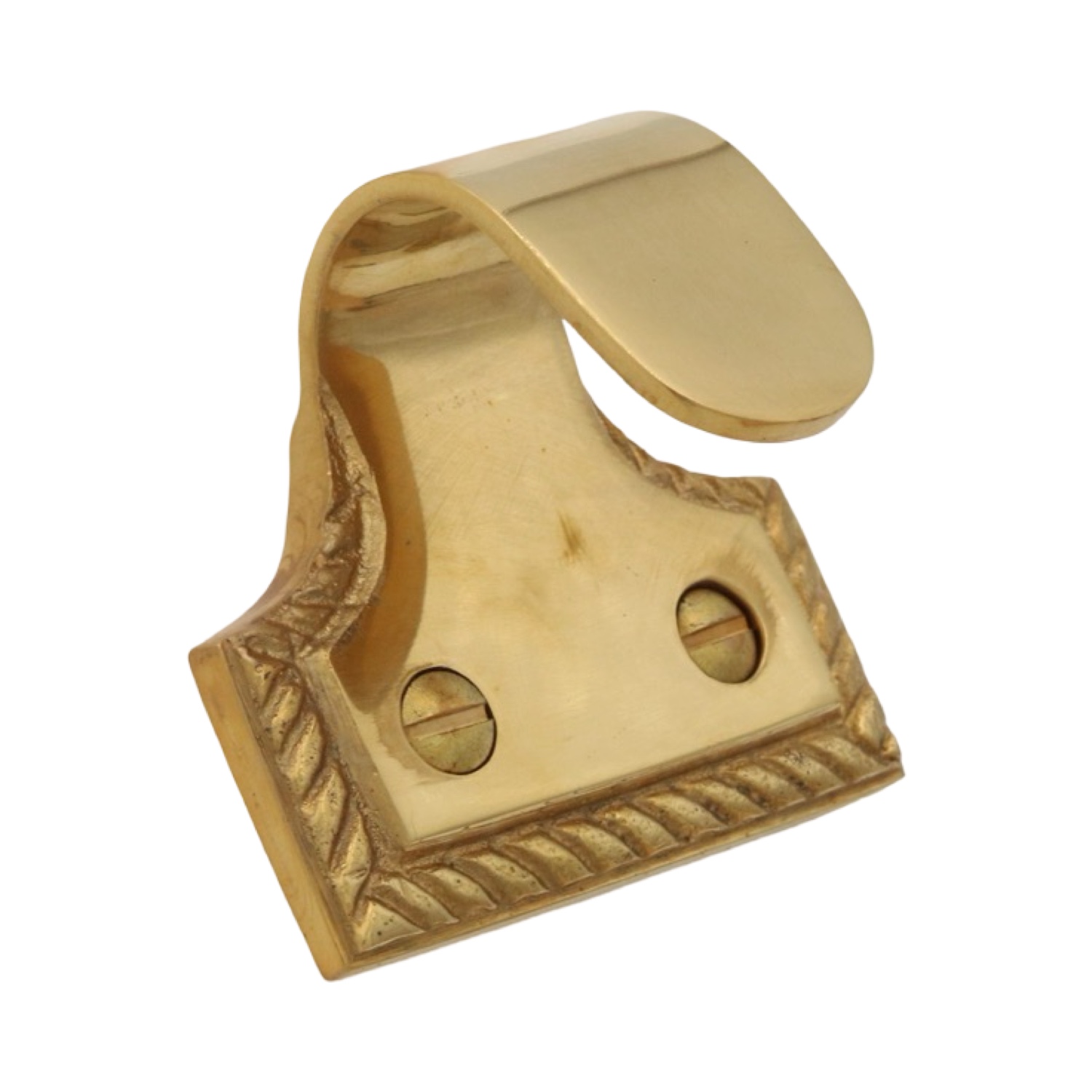 Solid Cast Brass Beaded Rope Sash Lift - 2 Finish Choices