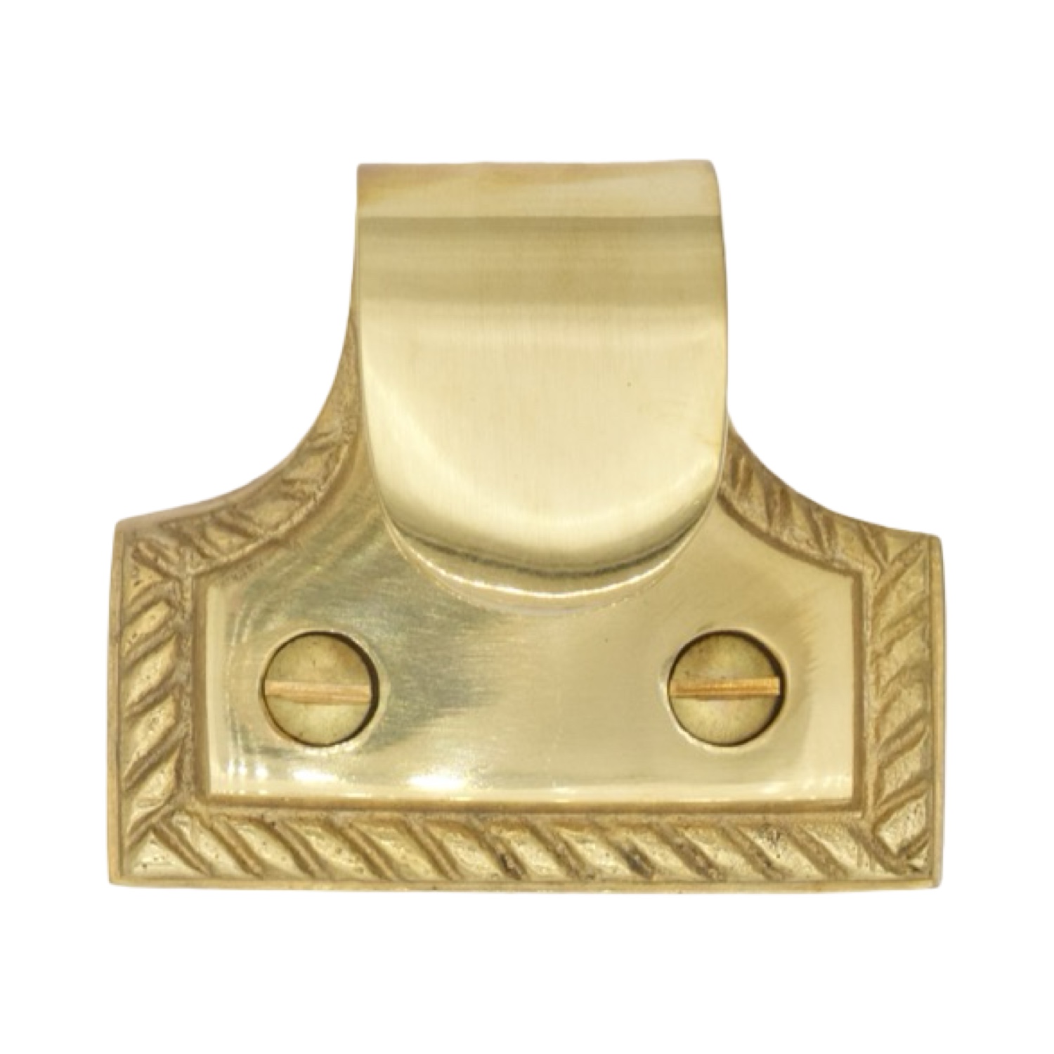 Solid Cast Brass Beaded Rope Sash Lift - 2 Finish Choices