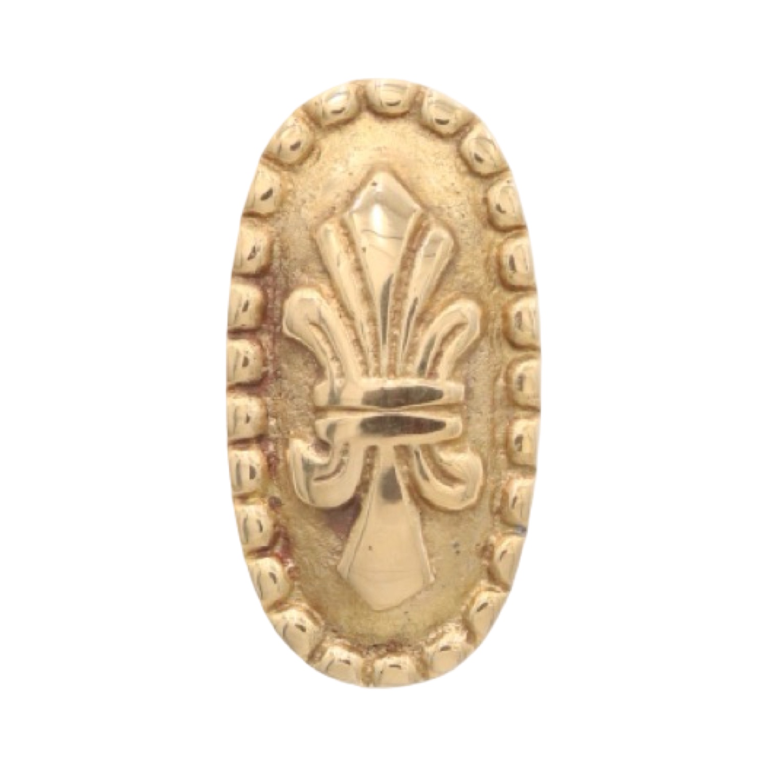 Solid Brass Fleur De Lis Oval Cabinet Knob 2 Inch -4 Choices of Finish