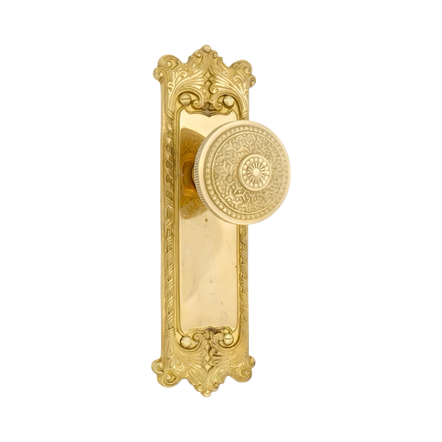 The Classic Passage Set in Polished Brass – 5 Door Knob Choices