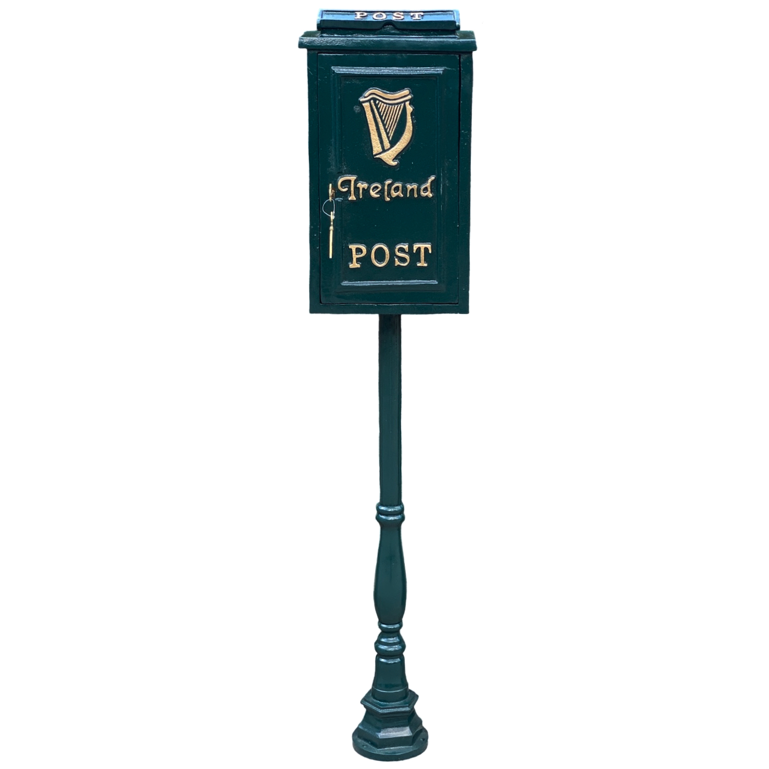 Irish Harp Irish Post Mailbox Slot Green Cast Iron – Wall Mounted or Standing - Picture 6 of 6