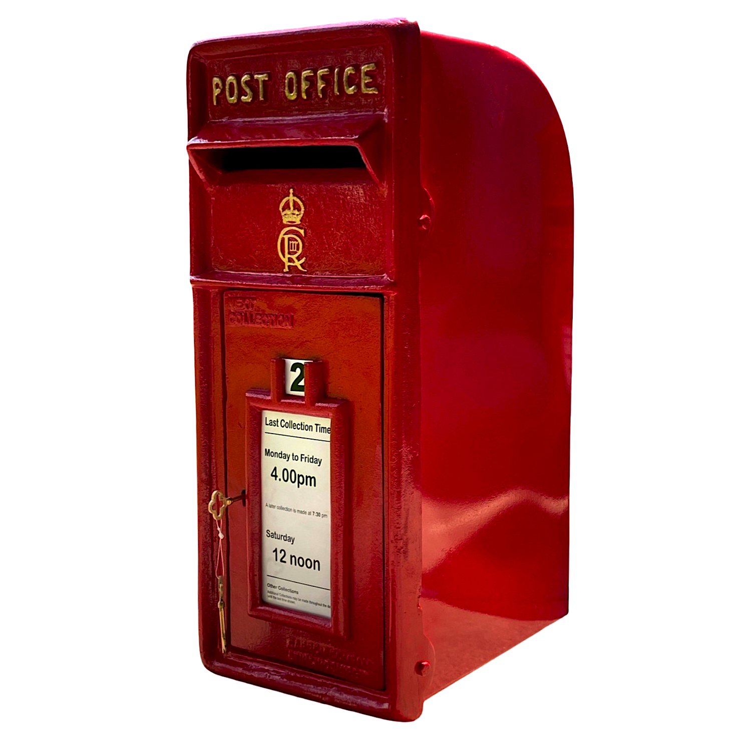 Royal CR III Post Box Mailbox in Red Cast Iron - Wall Mounted or Standing - Picture 7 of 9