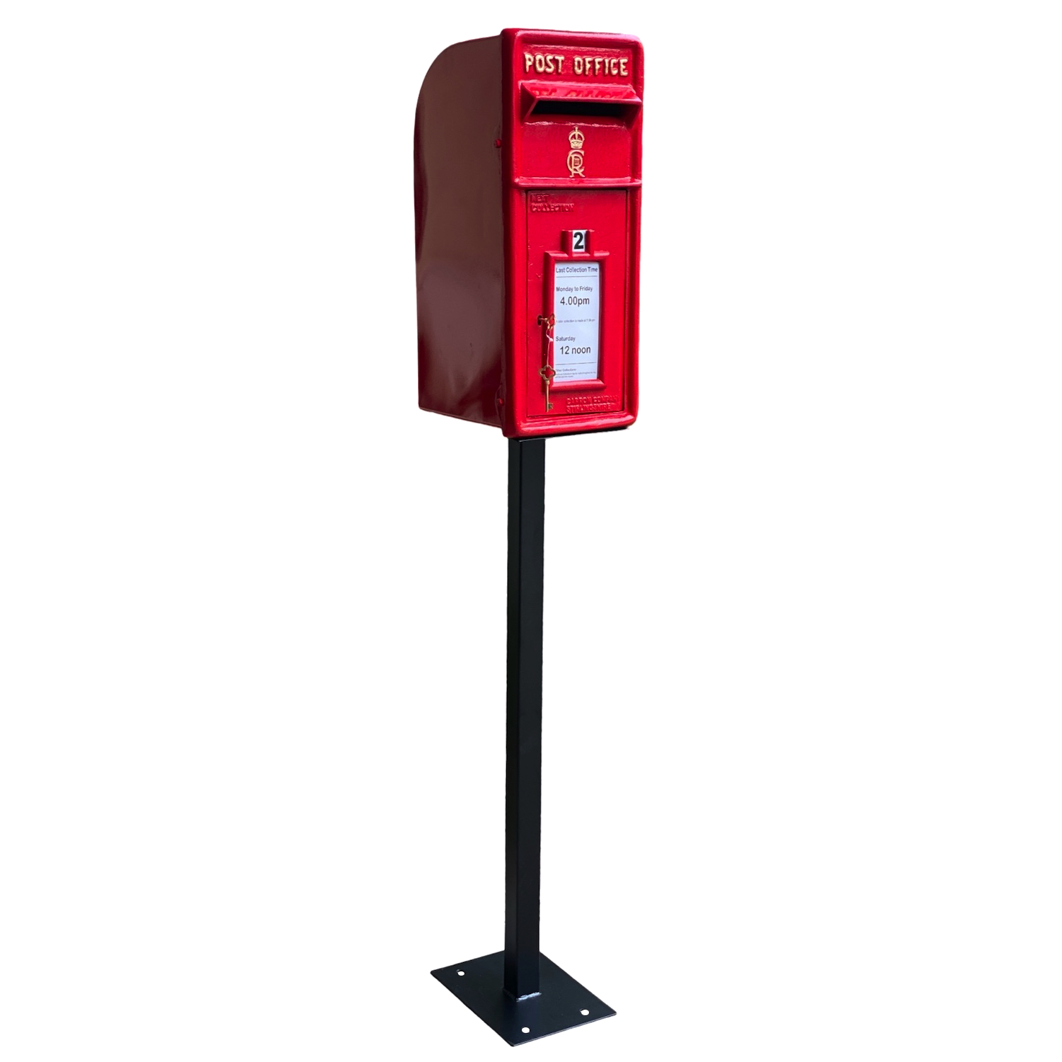 Royal CR III Post Box Mailbox in Red Cast Iron - Wall Mounted or Standing - Picture 8 of 9