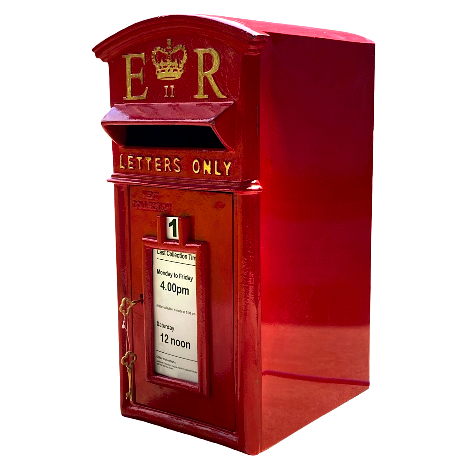 Royal ER II Letters Only Mailbox in Red Cast Iron – Wall Mounted or Standing - Picture 8 of 10