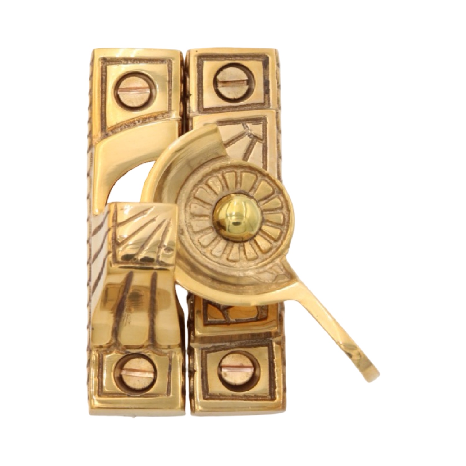 Window Sash Lock in Solid Brass Victorian Vintage Style - 3 Finishes