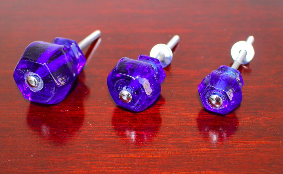 Cobalt BLUE Depression Glass Knobs 1.25 Inch Drawer Pull eBay