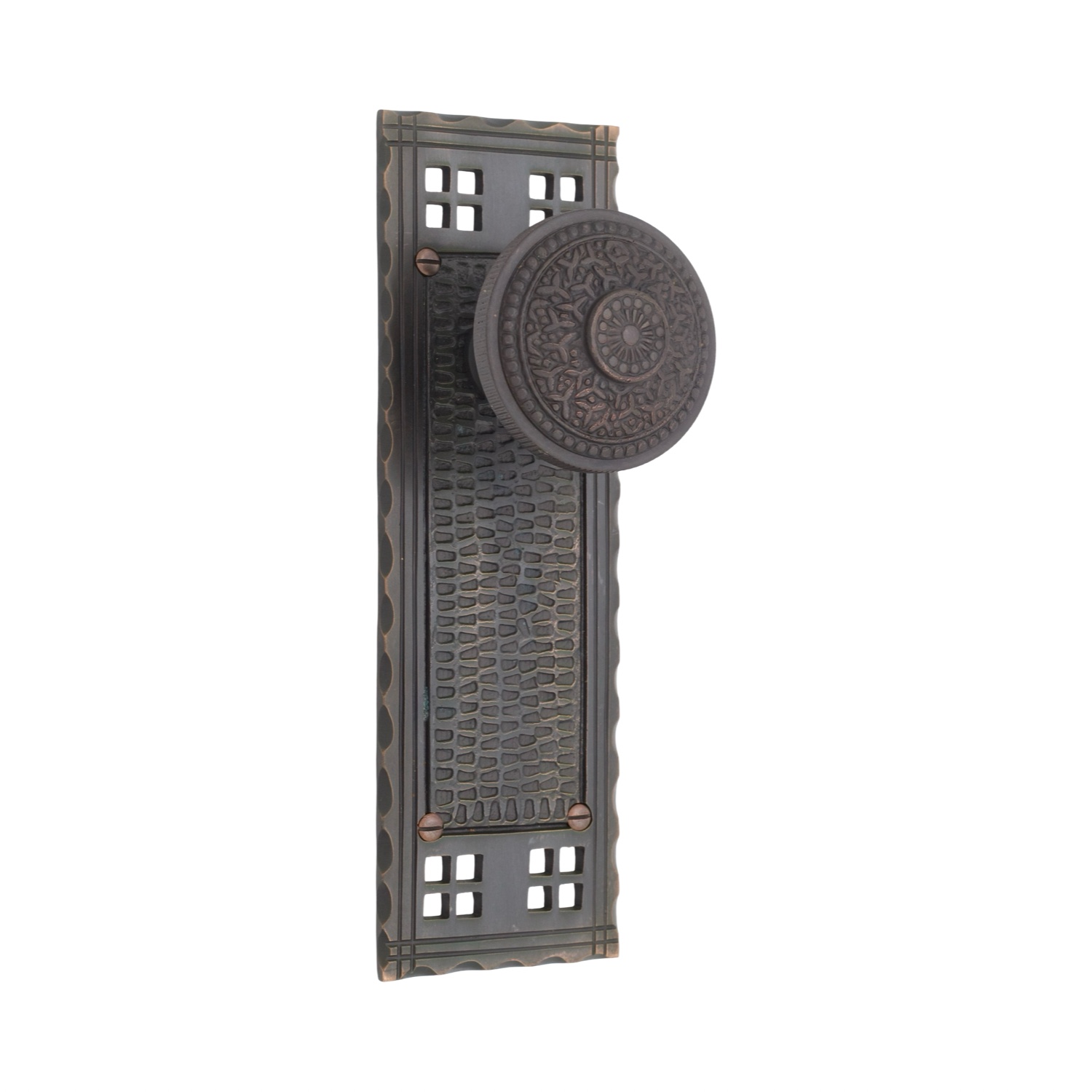 The Bungalow Passage Set in Bronze Finish -5 Door Knob Choices