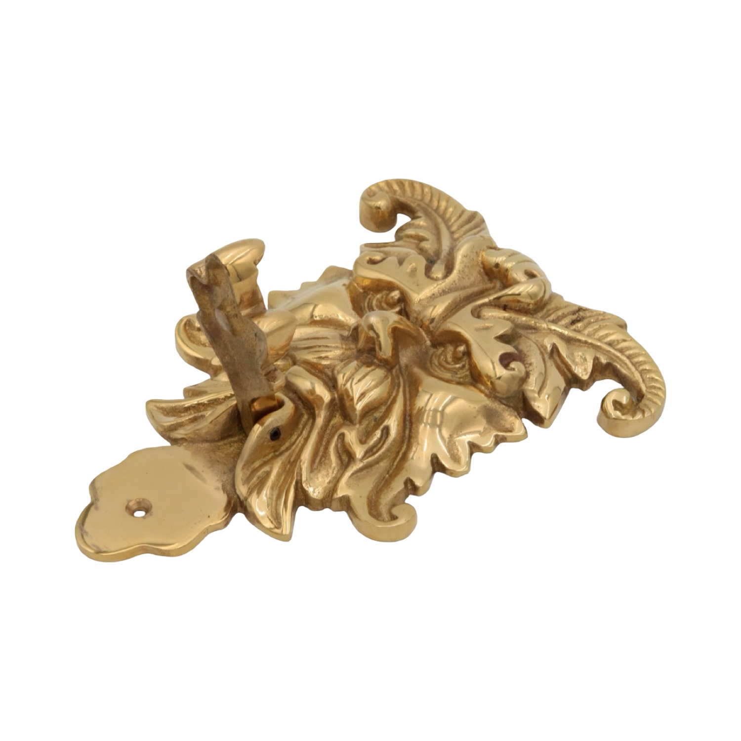 Gothic Rams Head Door Knocker Cast Brass - 2 Finish Choices