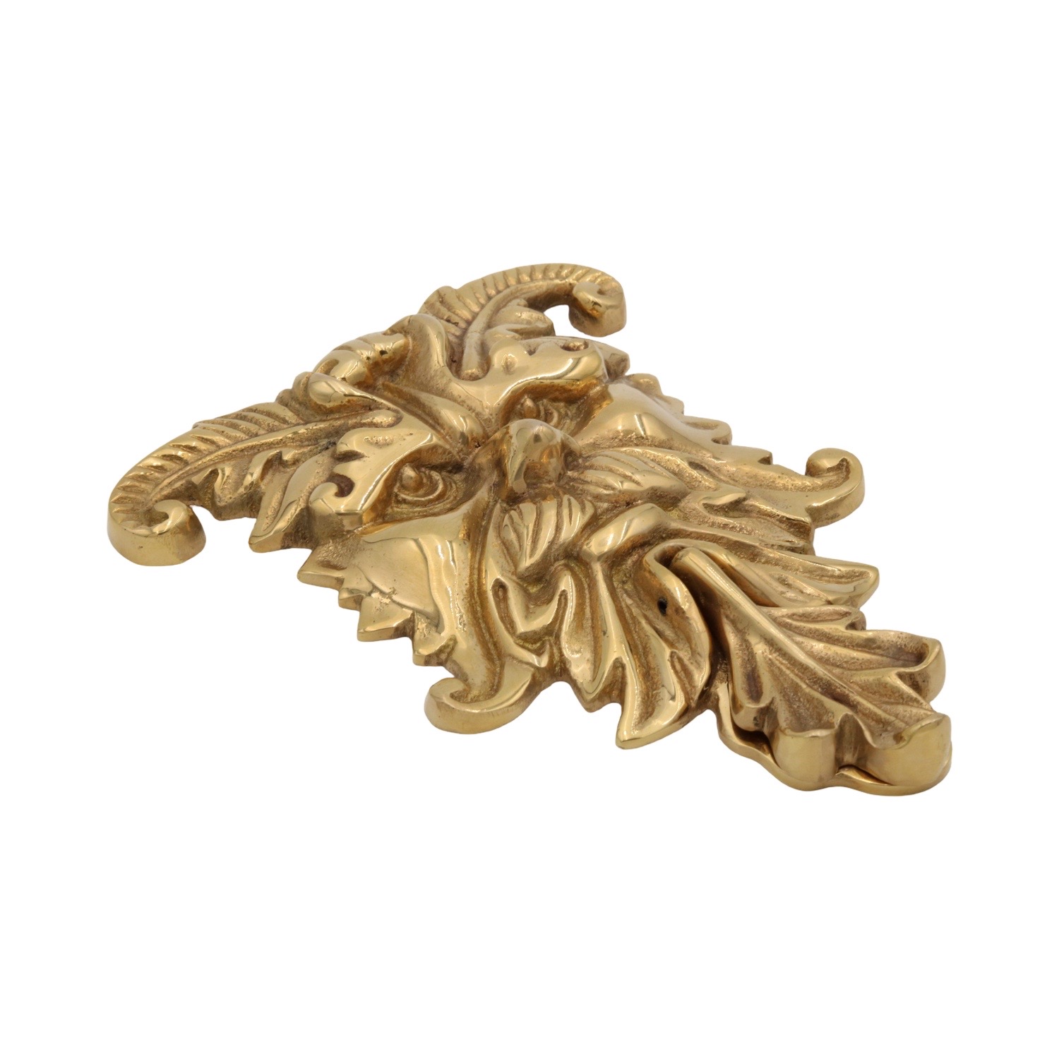 Gothic Rams Head Door Knocker Cast Brass - 2 Finish Choices