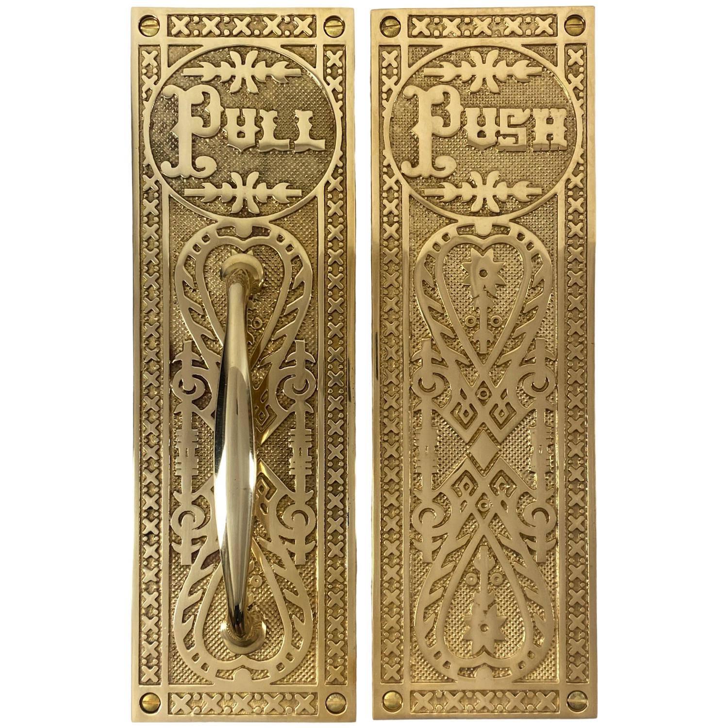 Juego de puertas victorianas Push and Pull con diseño de latón en relieve - The Gatsby - Imagen 5 de 7