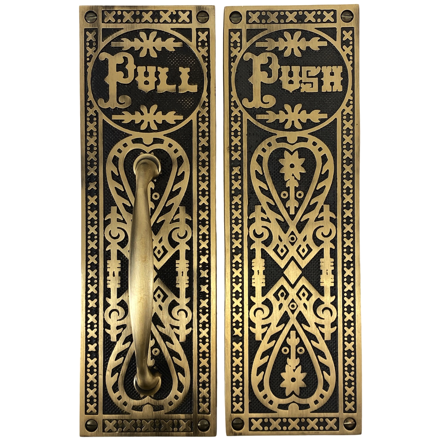 Juego de puertas victorianas Push and Pull con diseño de latón en relieve - The Gatsby - Imagen 7 de 7