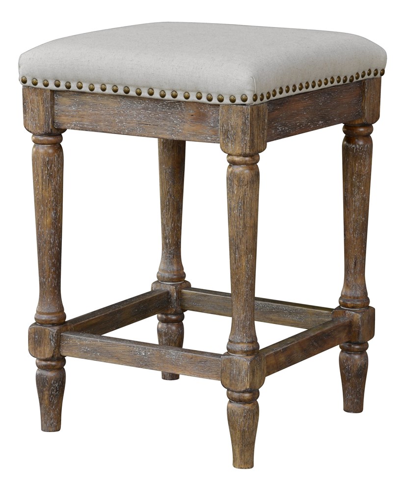 counter height bar stool height on Kitchen Counter Height Bar Stool Pair Linen Fabric Seat Oatmeal Ebay