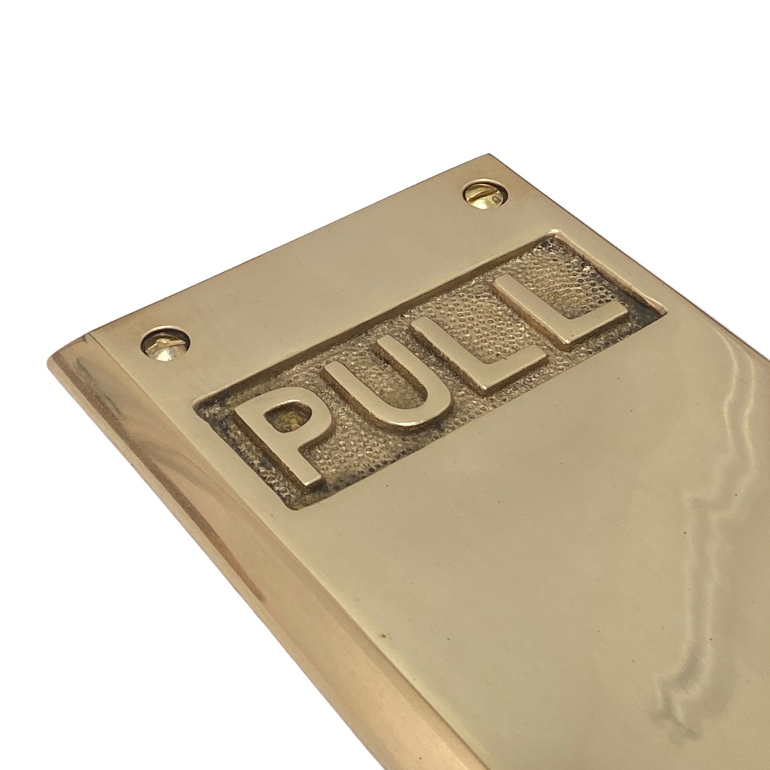 Placa de puerta comercial PULL en latón fundido o bronce de alta resistencia - Imagen 8 de 9