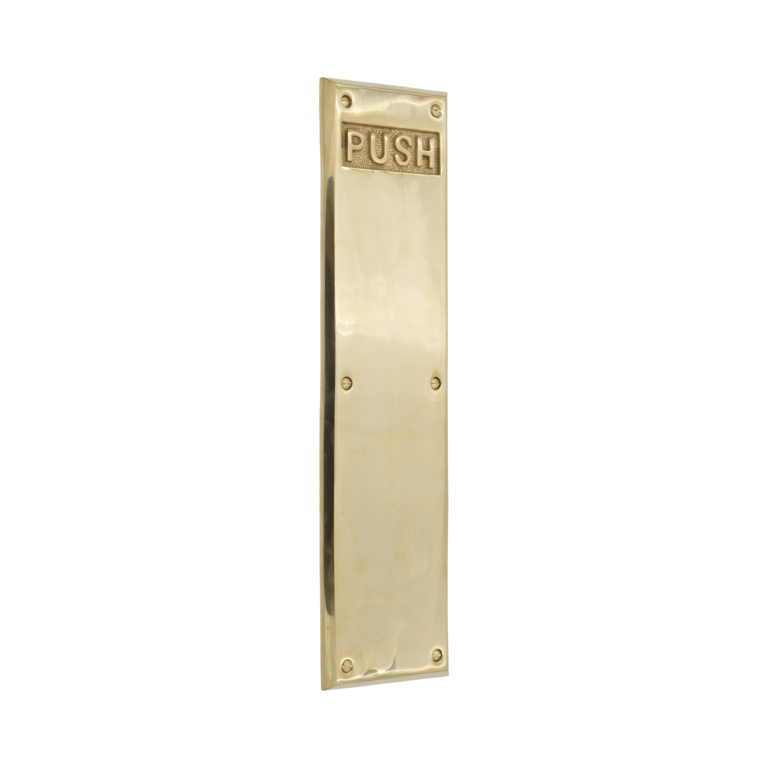 PUSH Commercial Door Plate in Heavy Duty Cast Brass - 2 Finish Choices - Produktbild 1