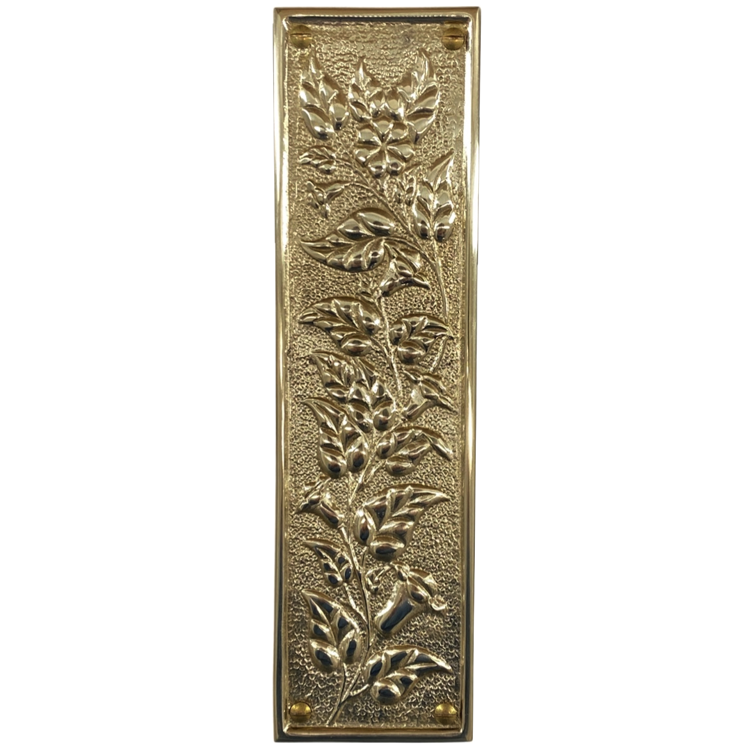 Placa de empuje de latón macizo con motivo floral Morning Glory 11 pulgadas - Elige el acabado - Imagen 6 de 8