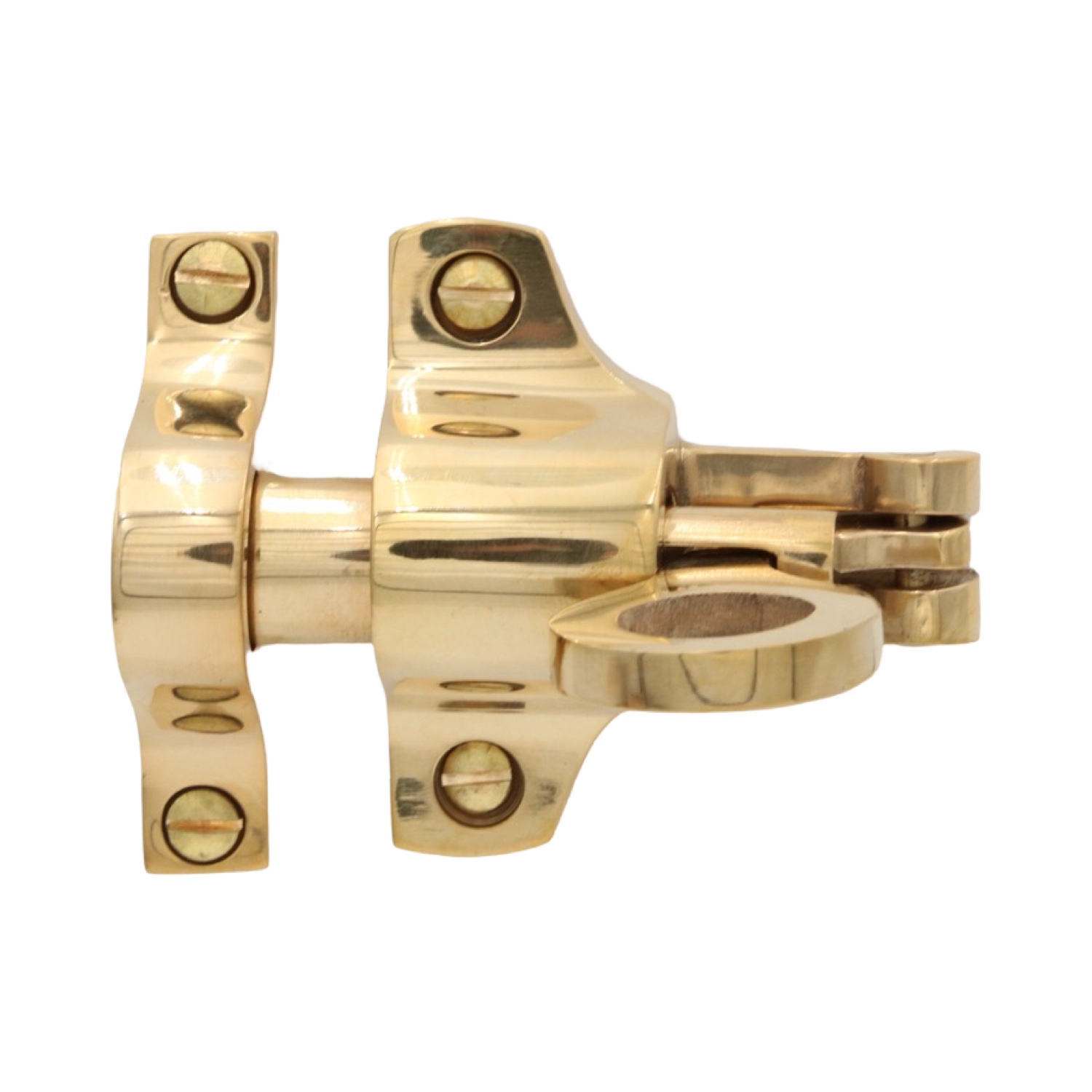 Brass Springing Transom Window Casement Latch with Pull Handle - Choose Finish