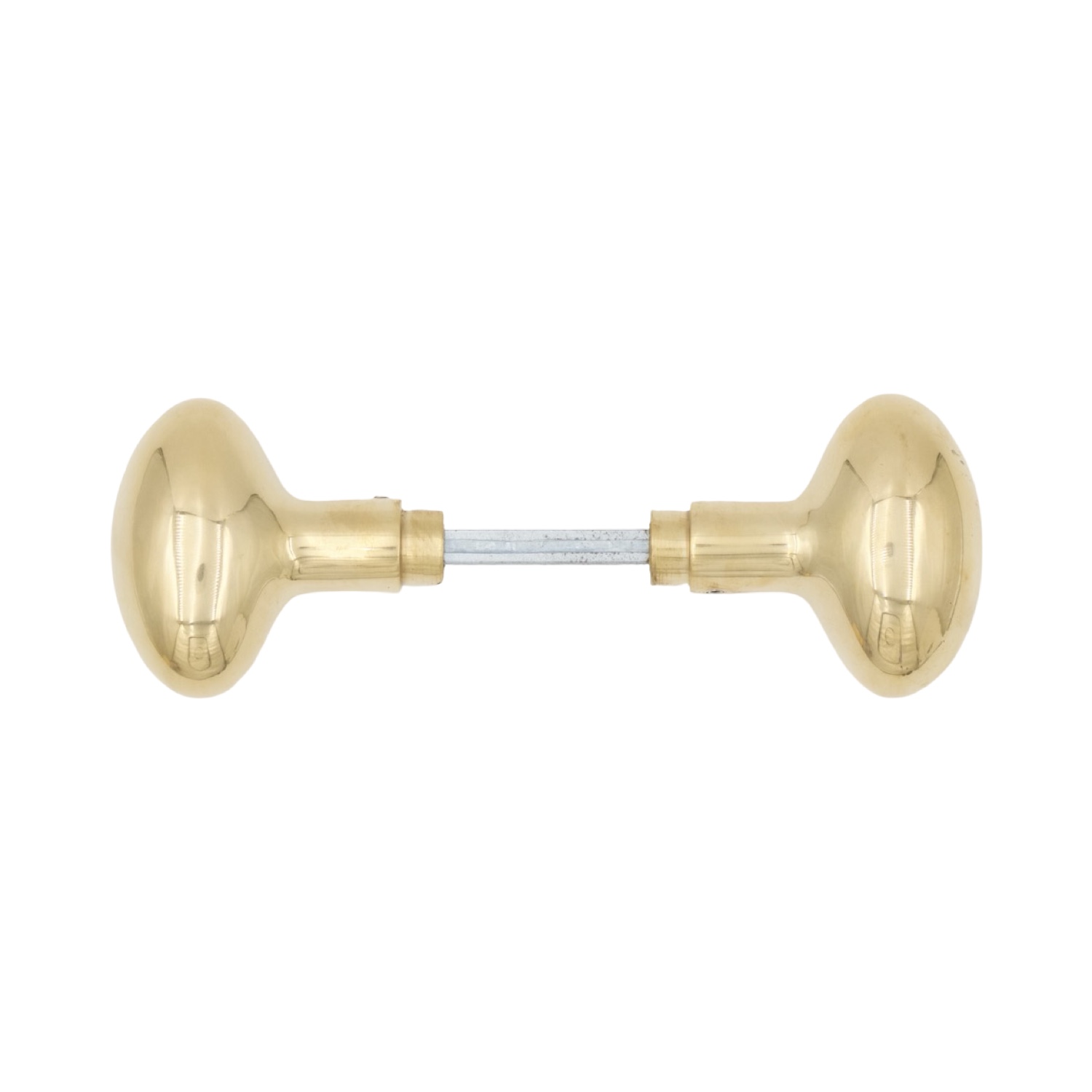 Solid Cast Brass Heavy Oval Knob Hardware Set for Door Sets – 2 Finish Choices