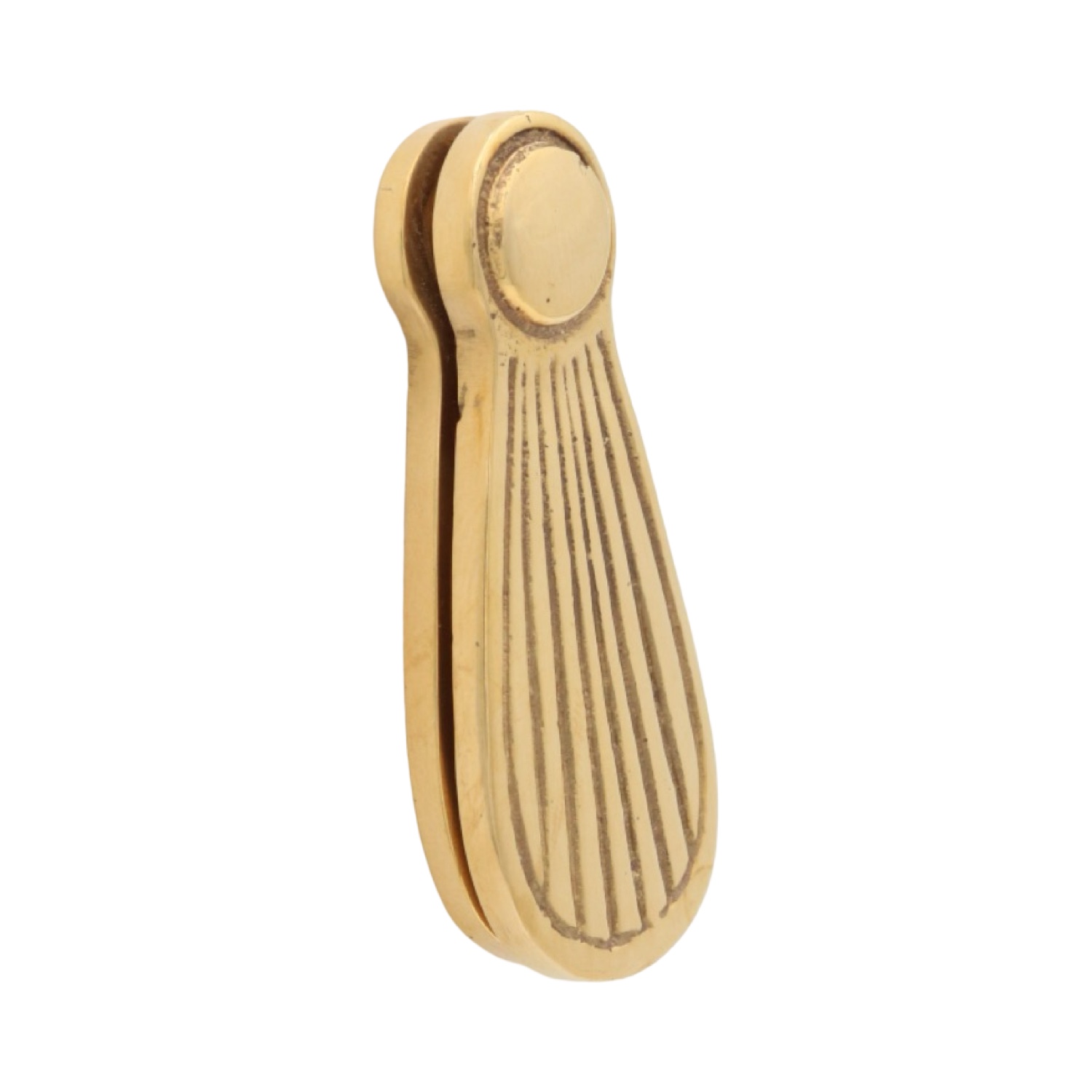 Ribbed Brass Keyhole with Swinging Cover 2 Inch - 3 Finish Choices