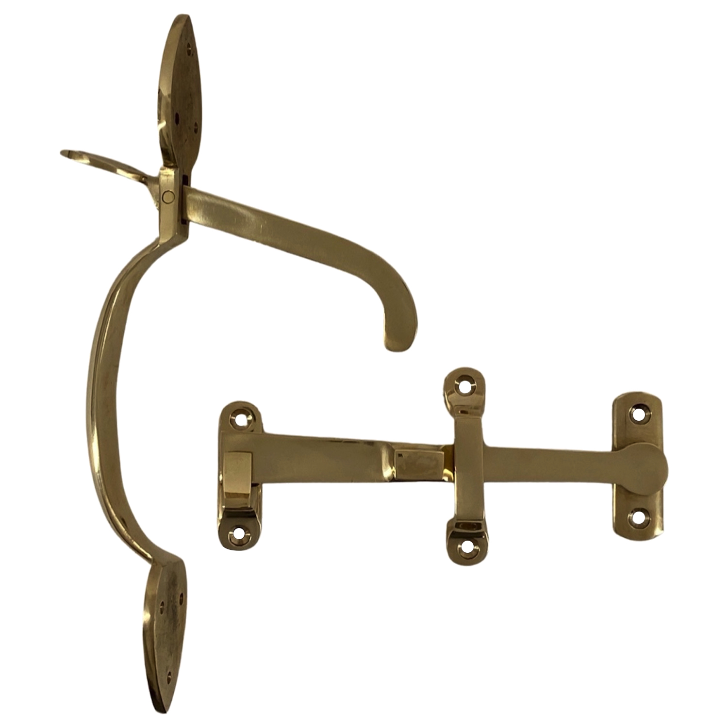 Colonial Style Gate Thumb Latch Set in Solid Brass – 2 Finish Choices