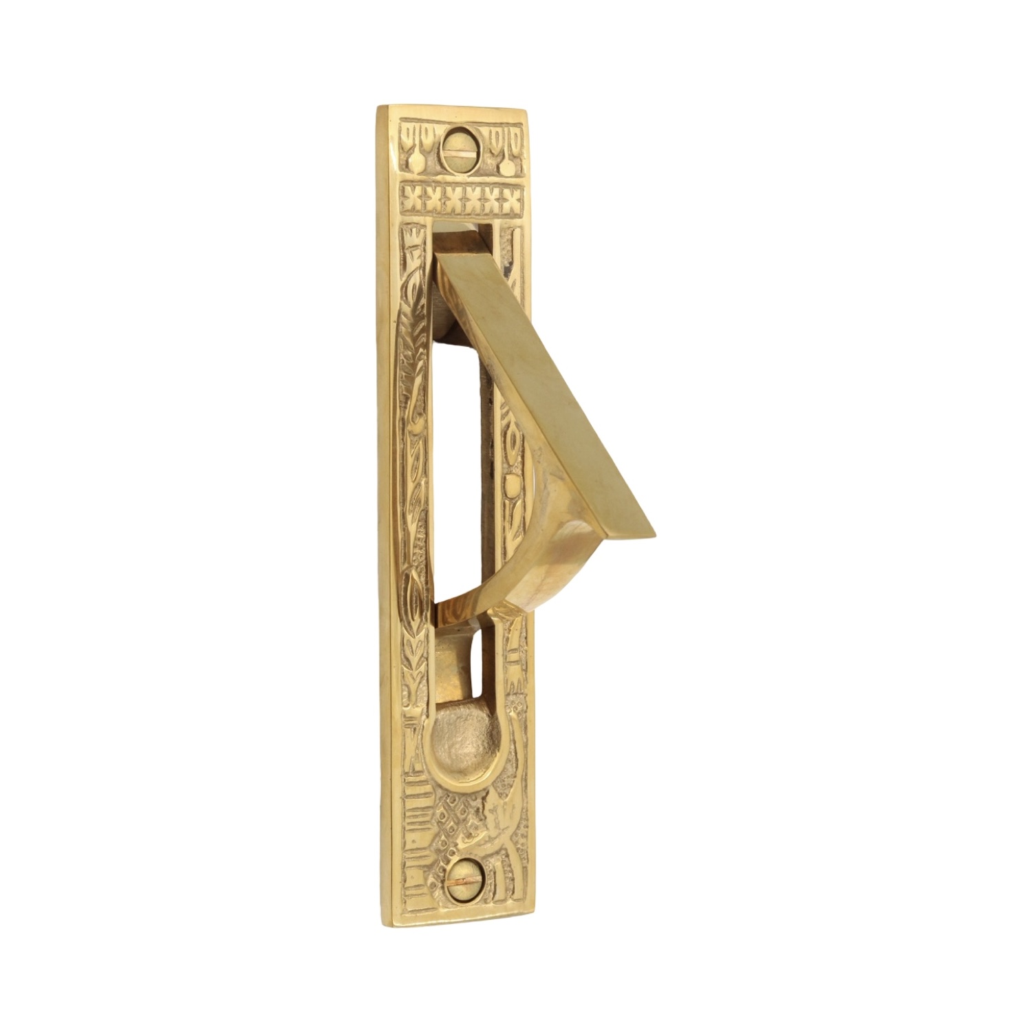 Solid Brass Victorian Pocket Door Pull - 3 Finish Choices