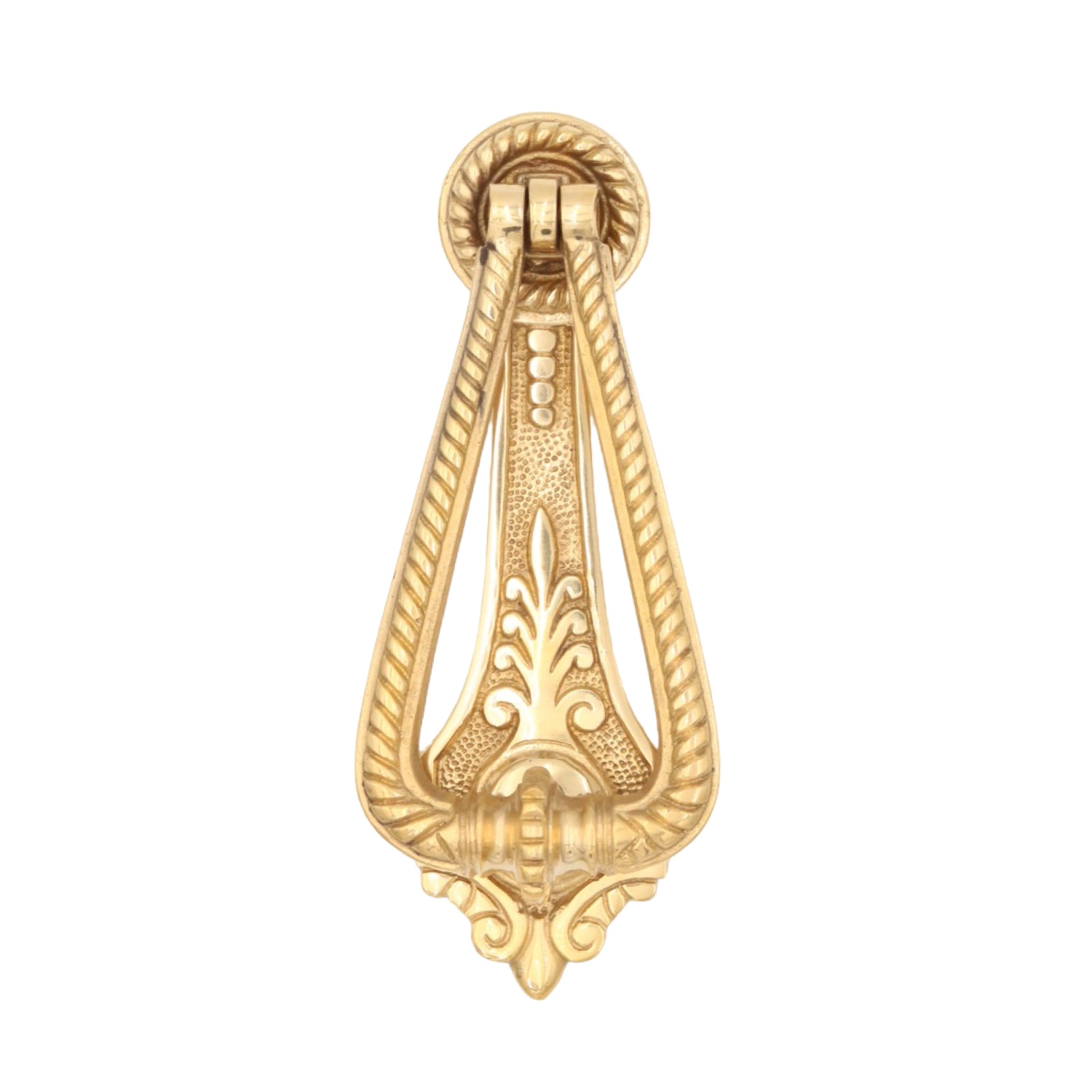Victorian Style Beaded Roped Brass Door Knocker – 3 Finish Choices