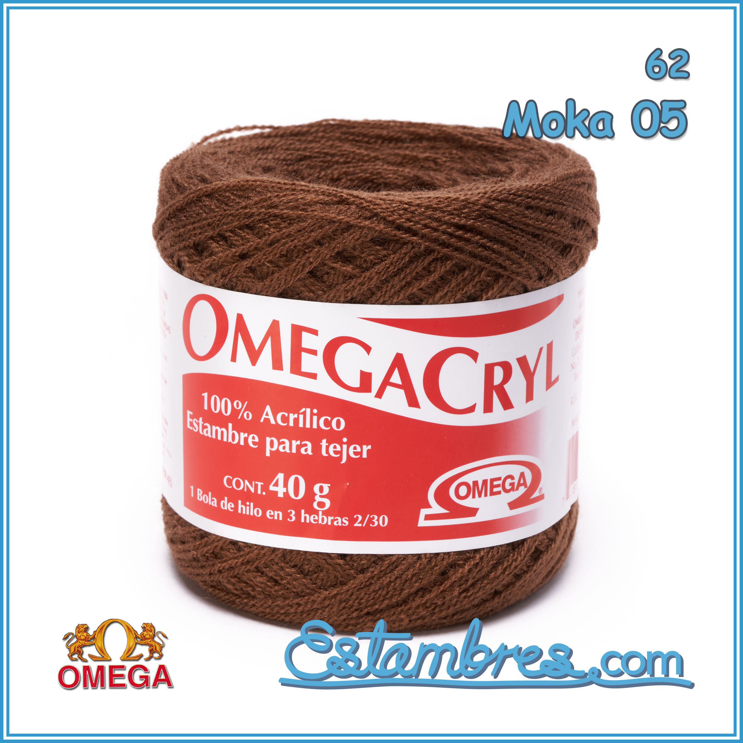 OMEGACRYL [40grs] by Omega - 3-Thread Yarn ideal for knitting and ...