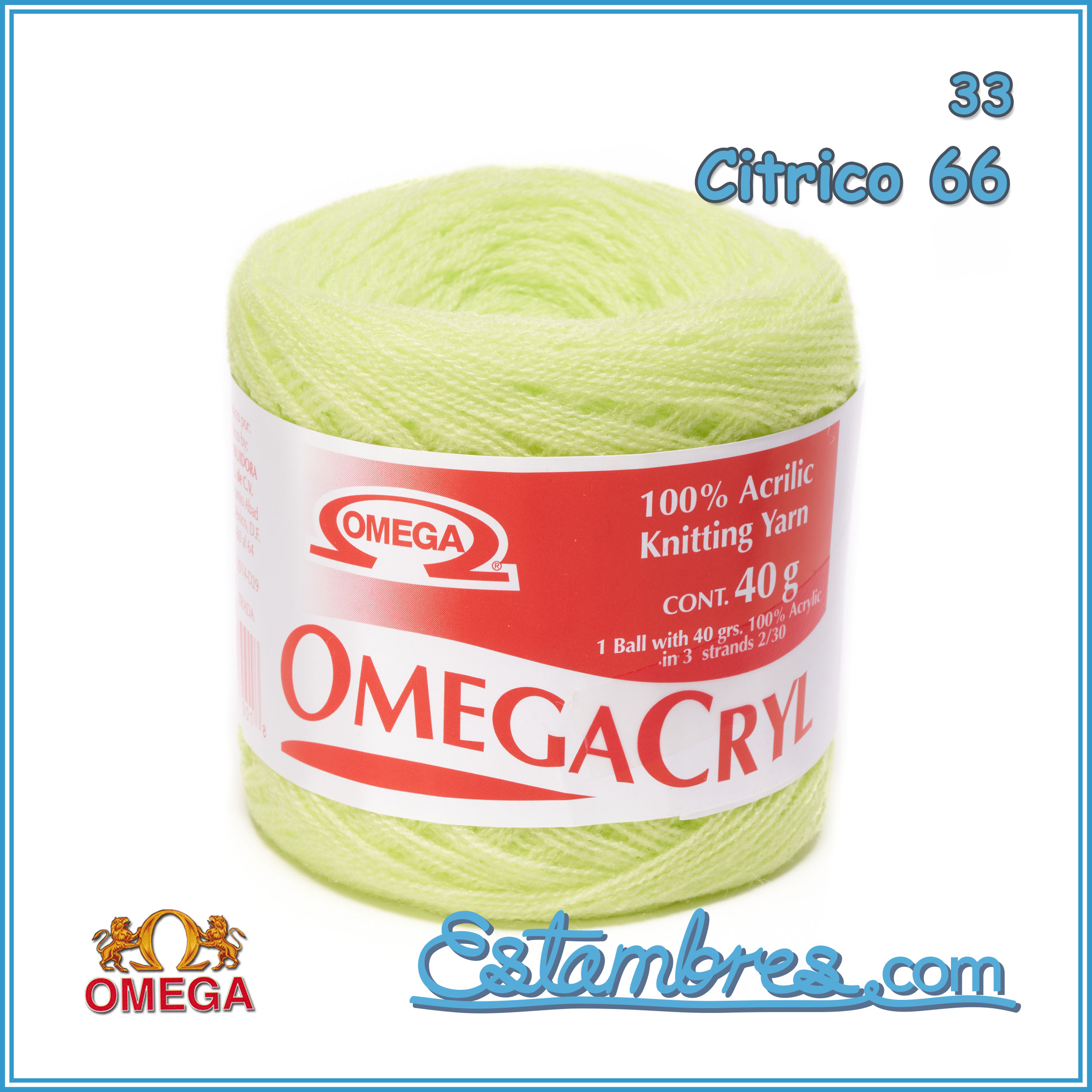 OMEGACRYL [40grs] by Omega - 3-Thread Yarn ideal for knitting and ...