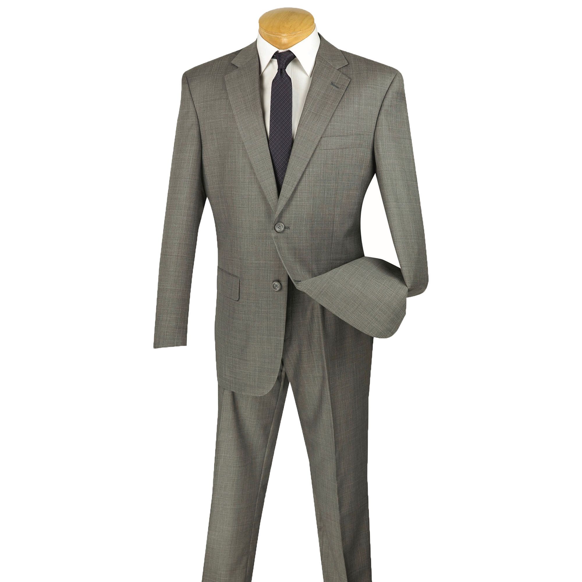 Mens Vinci Two Button Medium Grey Suit