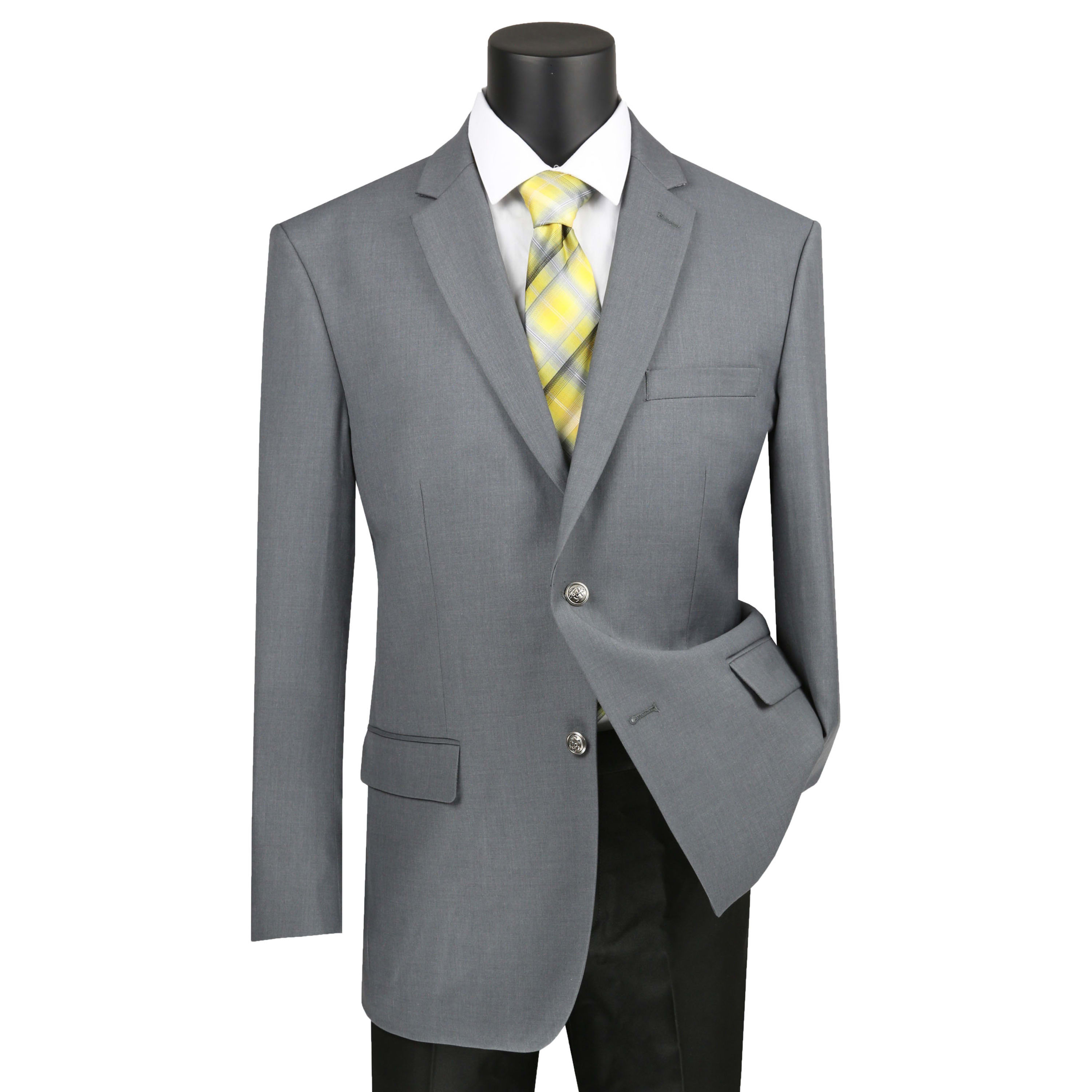 VINCI Men's Gray Reg Fit Notch Lapel Sport Coat - NEW - Picture 22 of 81