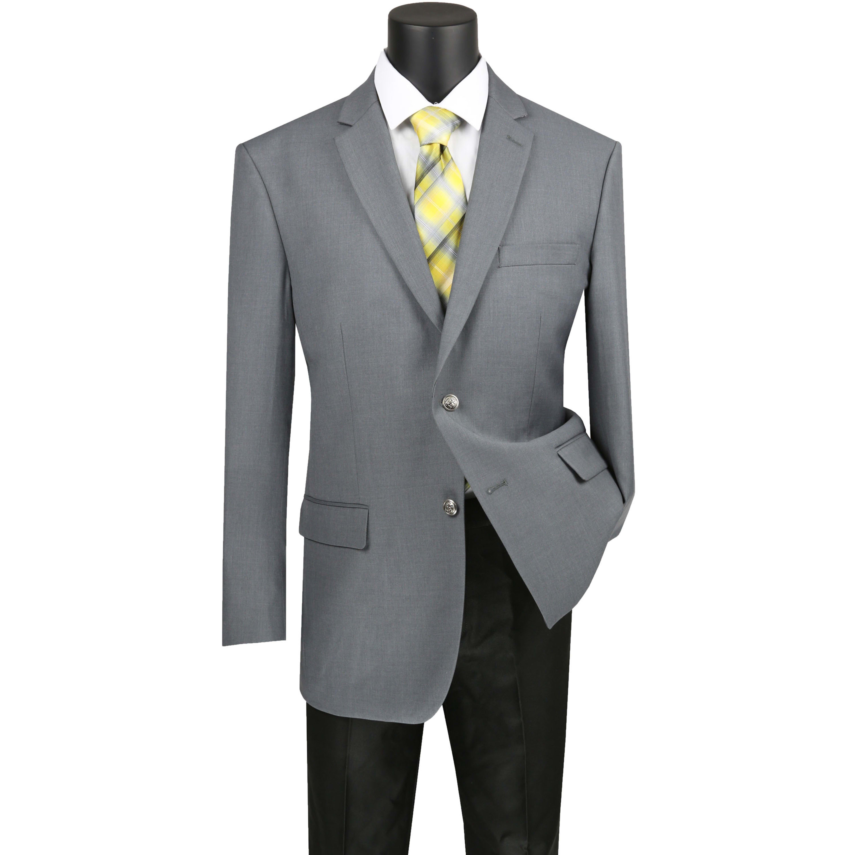 VINCI Men's Gray Reg Fit Notch Lapel Sport Coat - NEW - Picture 24 of 81