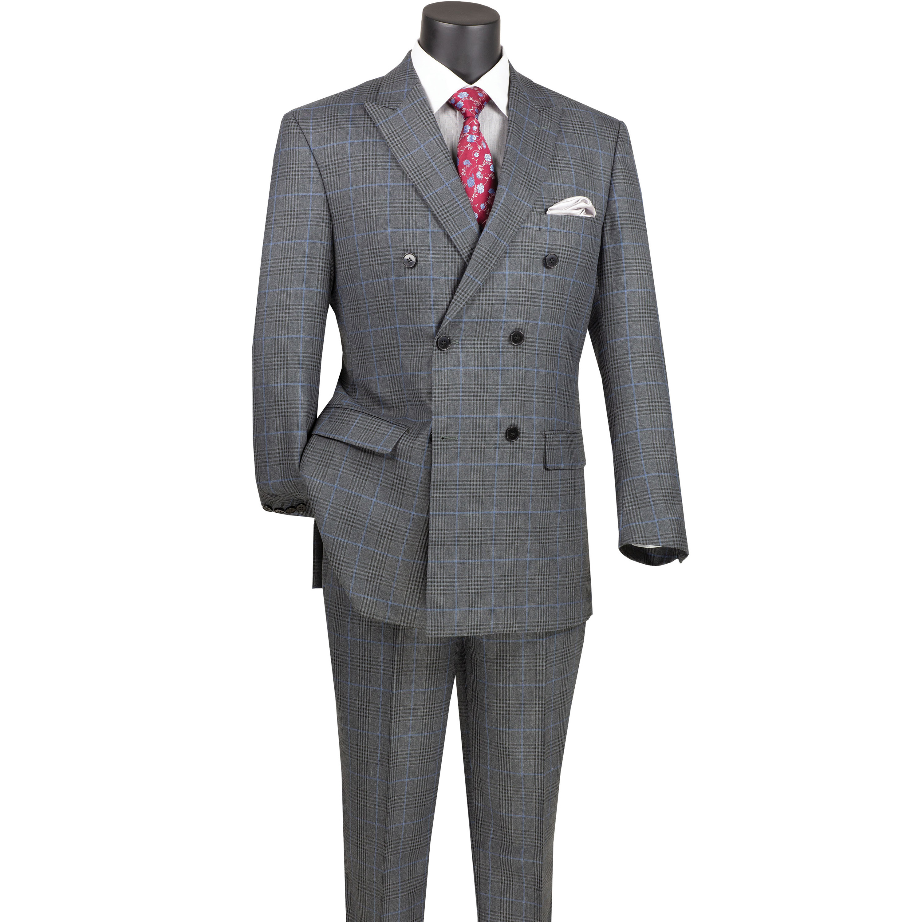 Mens Vinci Two Button Classic Maroon Suit