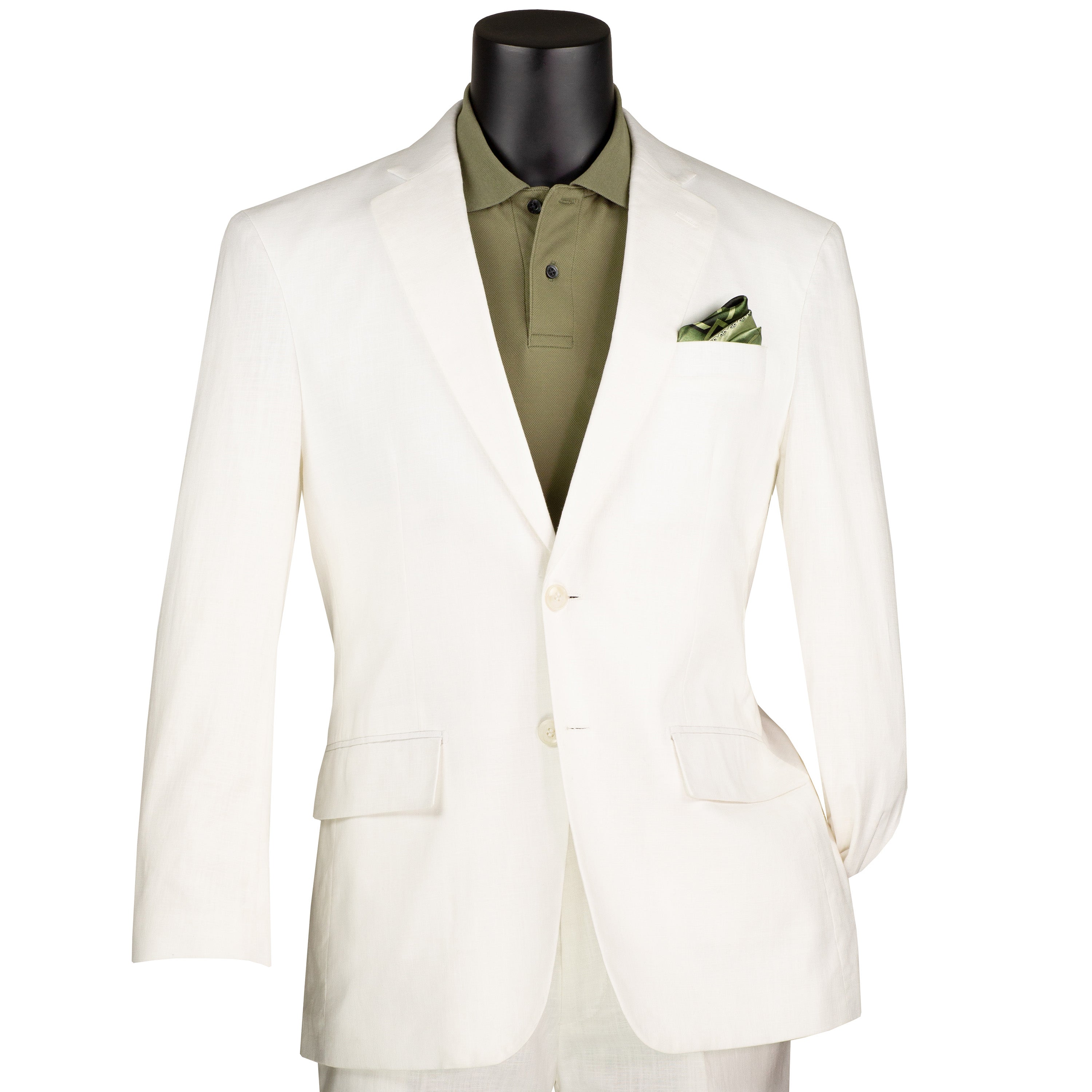VINCI Men's White Linen 2-Button Modern Fit Summer Suit, 38S-56L - NEW - Picture 19 of 75