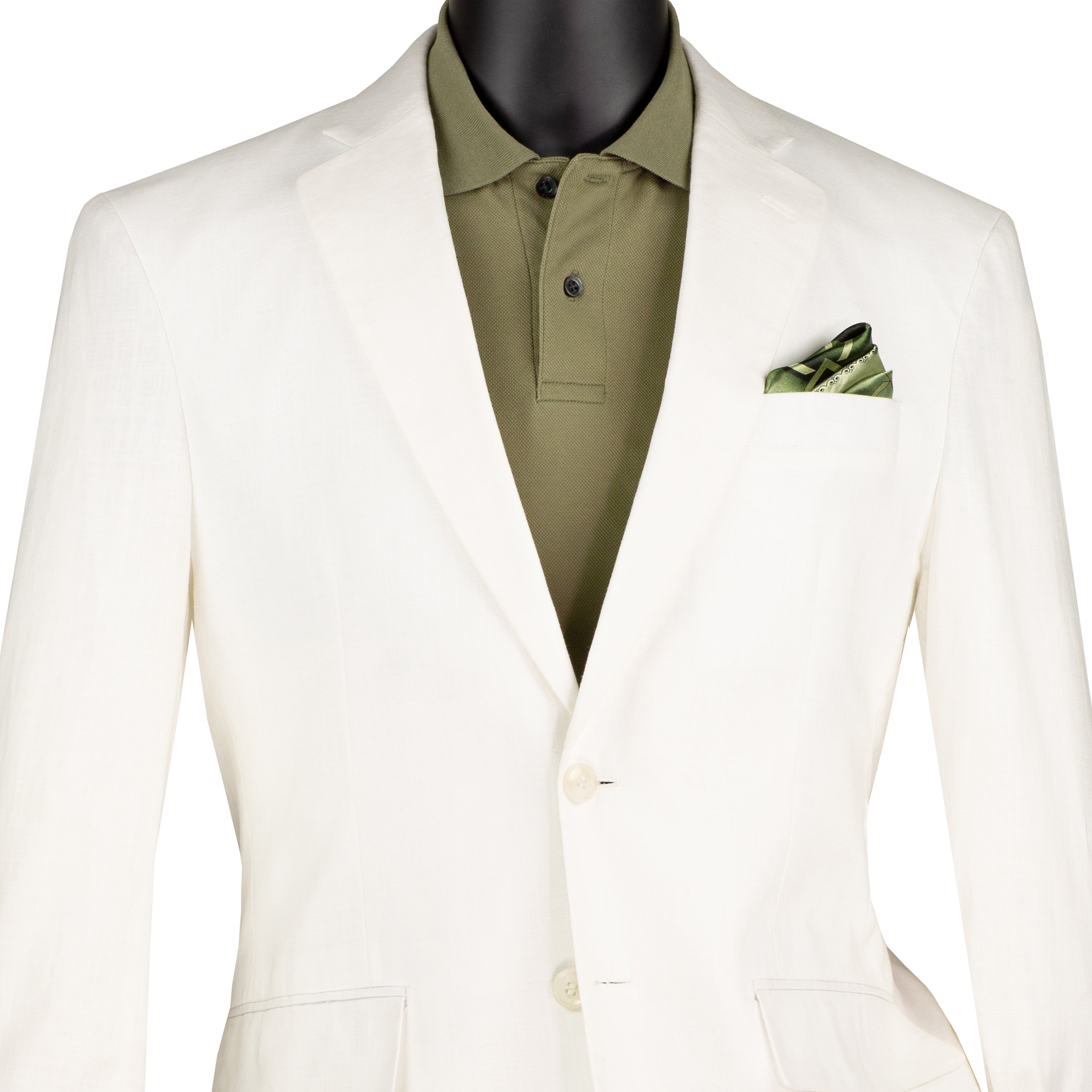 VINCI Men's White Linen 2-Button Modern Fit Summer Suit, 38S-56L - NEW - Picture 65 of 75