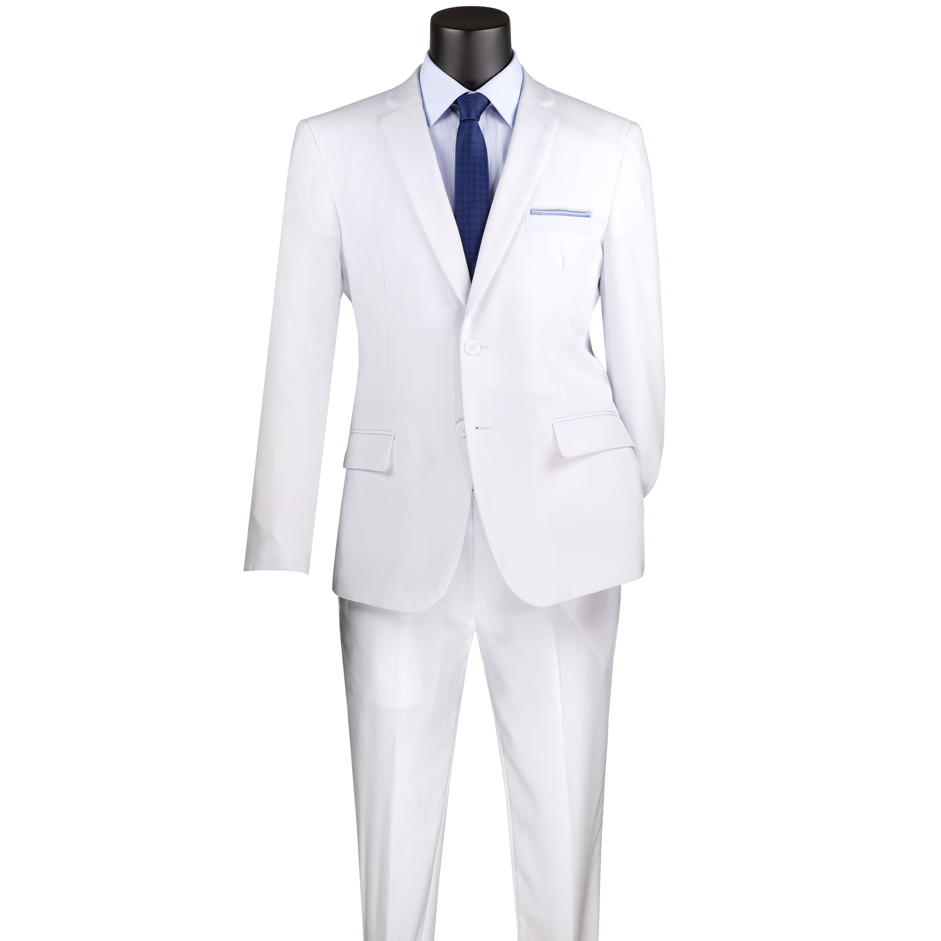 LUCCI Men's White 2-Button Slim-Fit Poplin Polyester Suit, 34S-52L - NEW - 第 36/81 張圖片