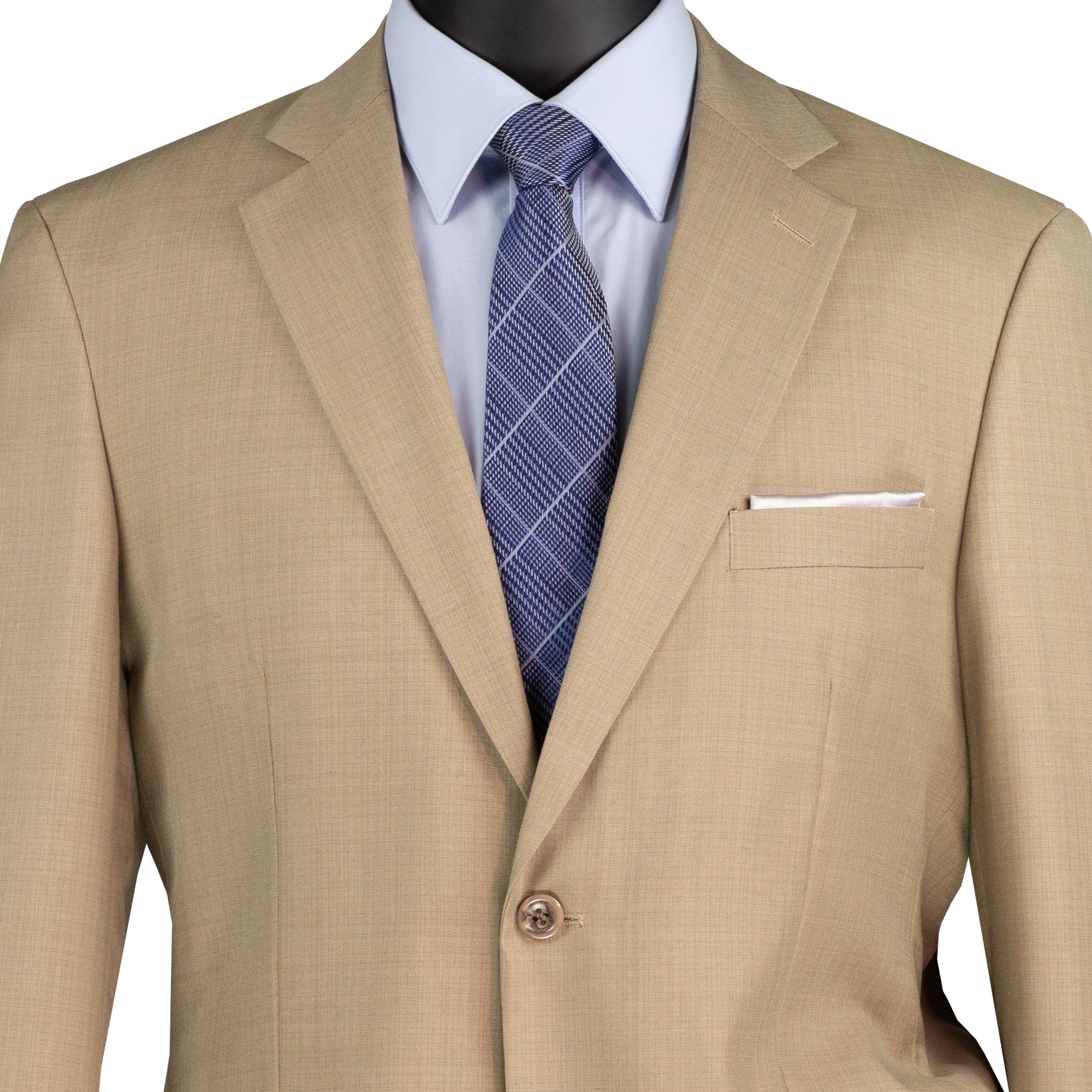 VINCI Men's Textured Weave 2-Button Classic Fit Suit - 36S-56L, 5 Colors - NEW - Picture 8 of 21