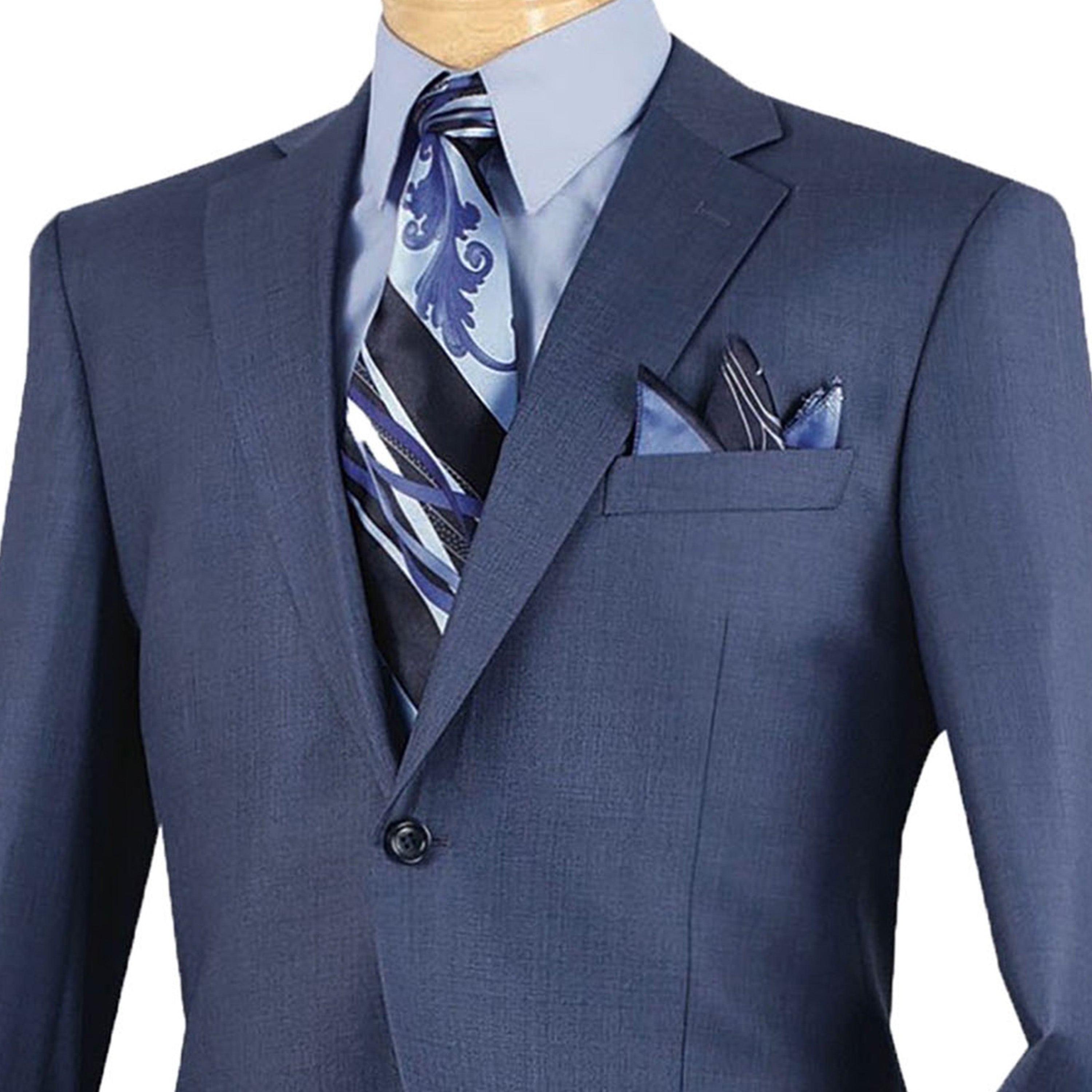 VINCI Men's Textured Weave 2-Button Classic Fit Suit - 36S-56L, 5 Colors - NEW - Picture 11 of 21
