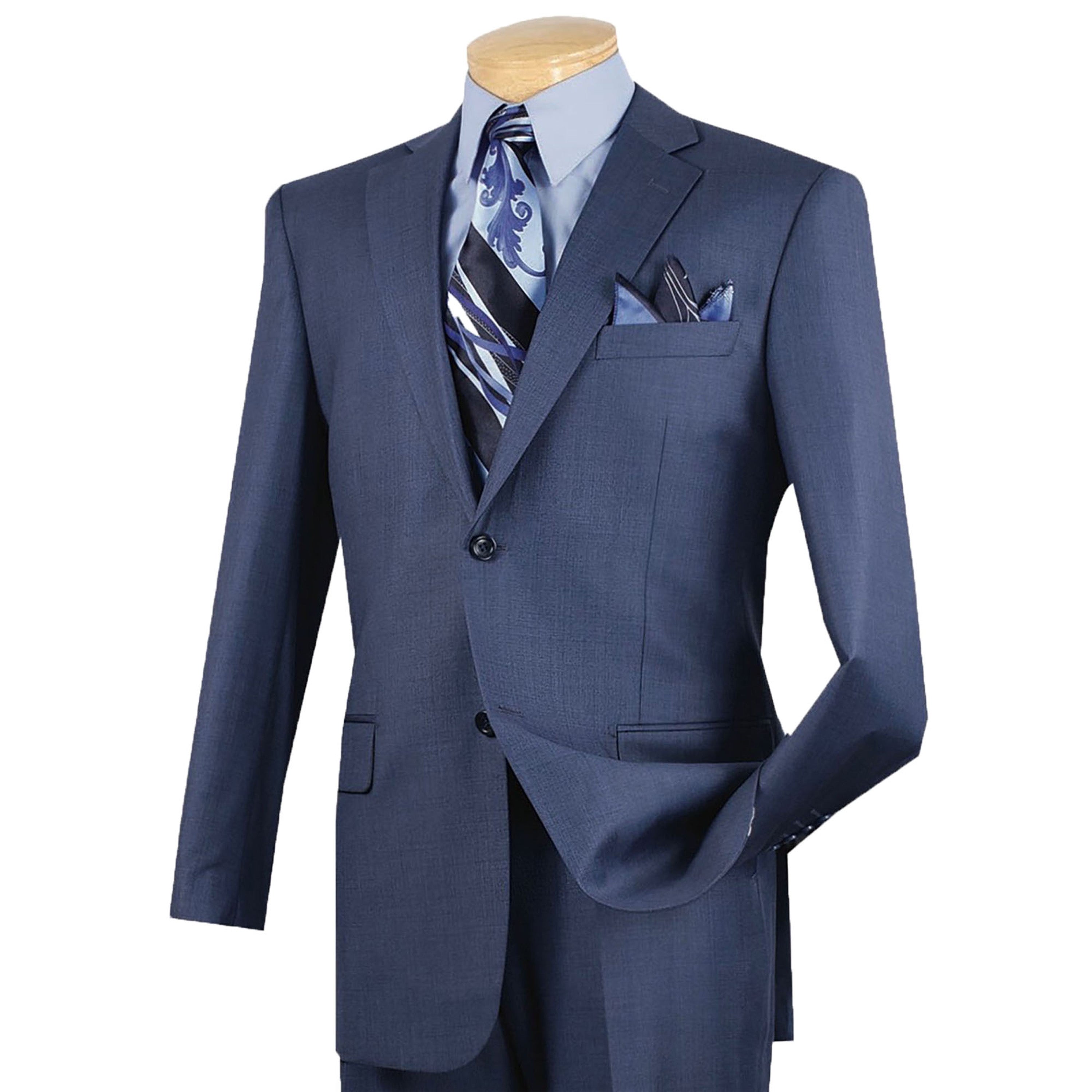 VINCI Men's Textured Weave 2-Button Classic Fit Suit - 36S-56L, 5 Colors - NEW - Picture 10 of 21