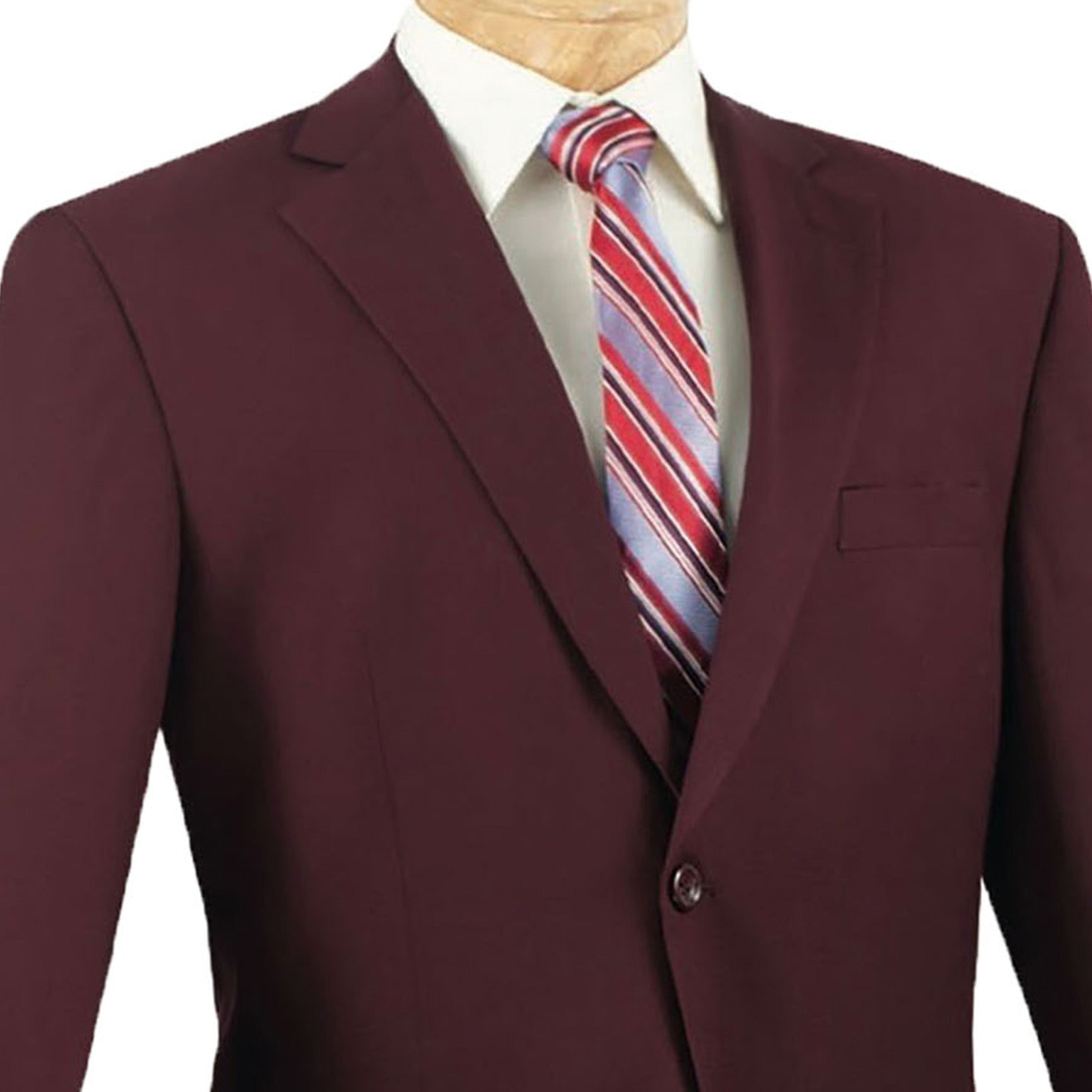 VINCI Men's Textured Weave 2-Button Classic Fit Suit - 36S-56L, 5 Colors - NEW - Picture 14 of 21