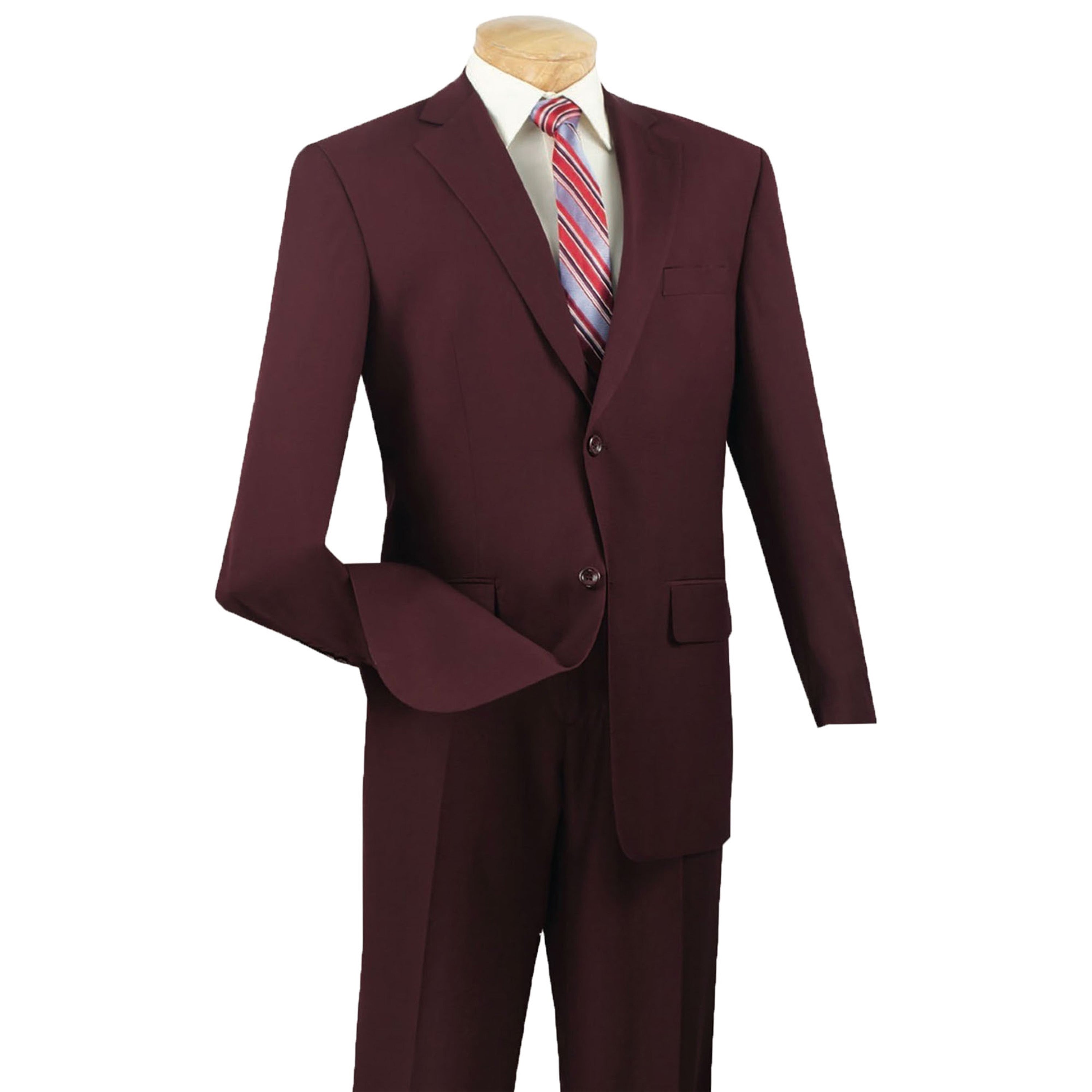 VINCI Men's Textured Weave 2-Button Classic Fit Suit - 36S-56L, 5 Colors - NEW - Picture 15 of 21