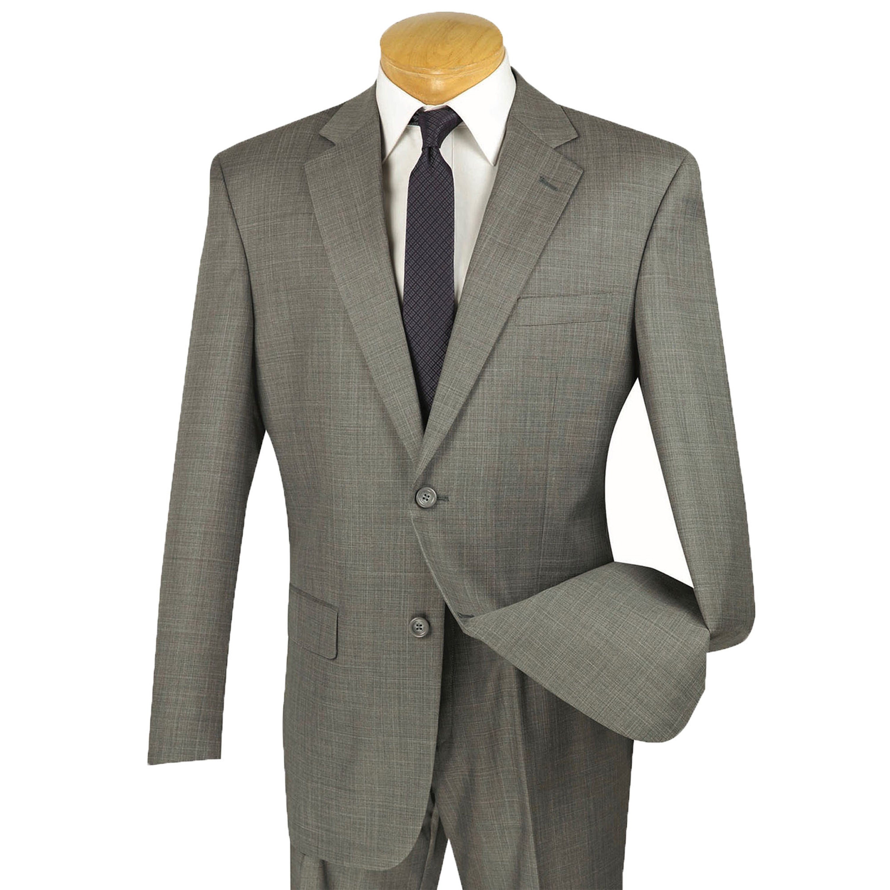 VINCI Men's Textured Weave 2-Button Classic Fit Suit - 36S-56L, 5 Colors - NEW - Picture 16 of 21