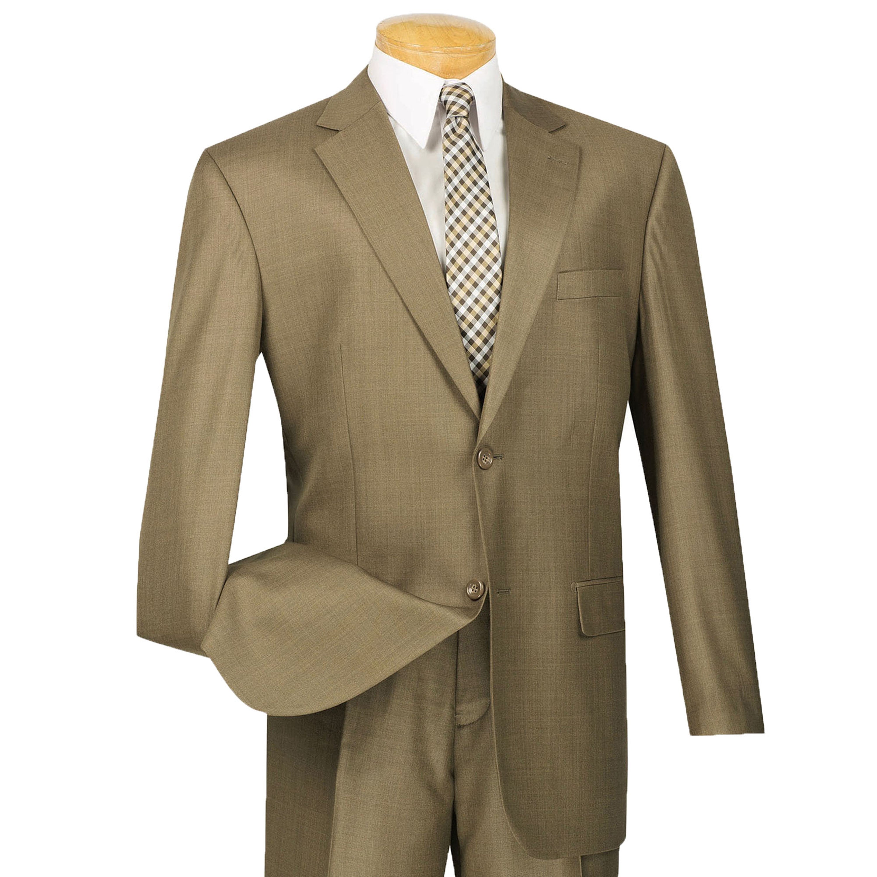 VINCI Men's Textured Weave 2-Button Classic Fit Suit - 36S-56L, 5 Colors - NEW - Picture 19 of 21