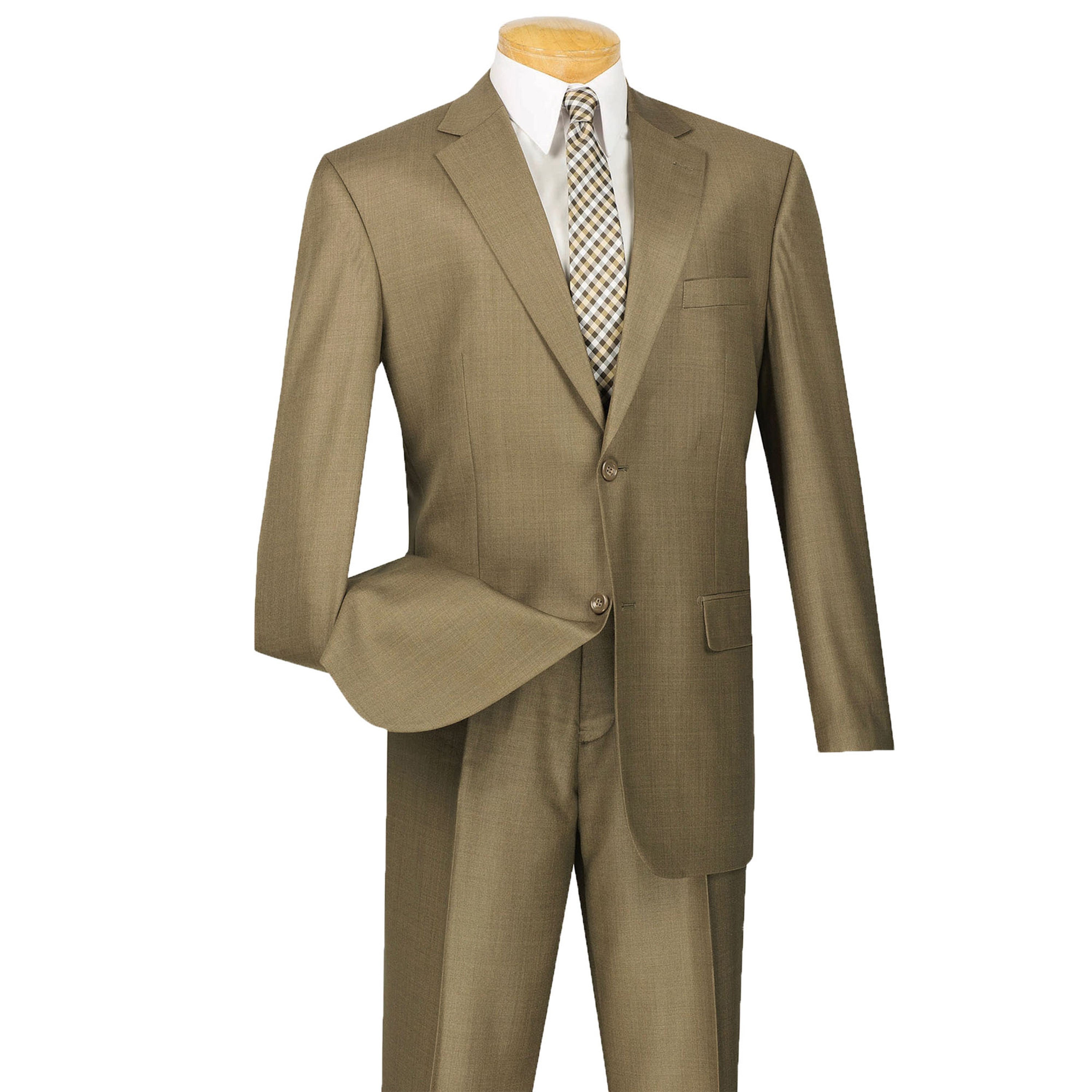 VINCI Men's Textured Weave 2-Button Classic Fit Suit - 36S-56L, 5 Colors - NEW - Picture 21 of 21