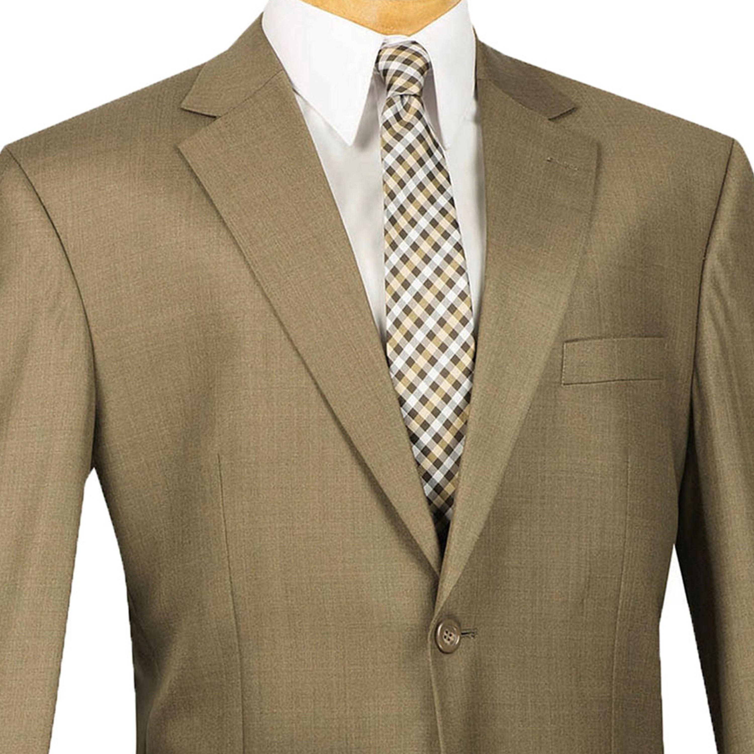 VINCI Men's Textured Weave 2-Button Classic Fit Suit - 36S-56L, 5 Colors - NEW - Picture 20 of 21