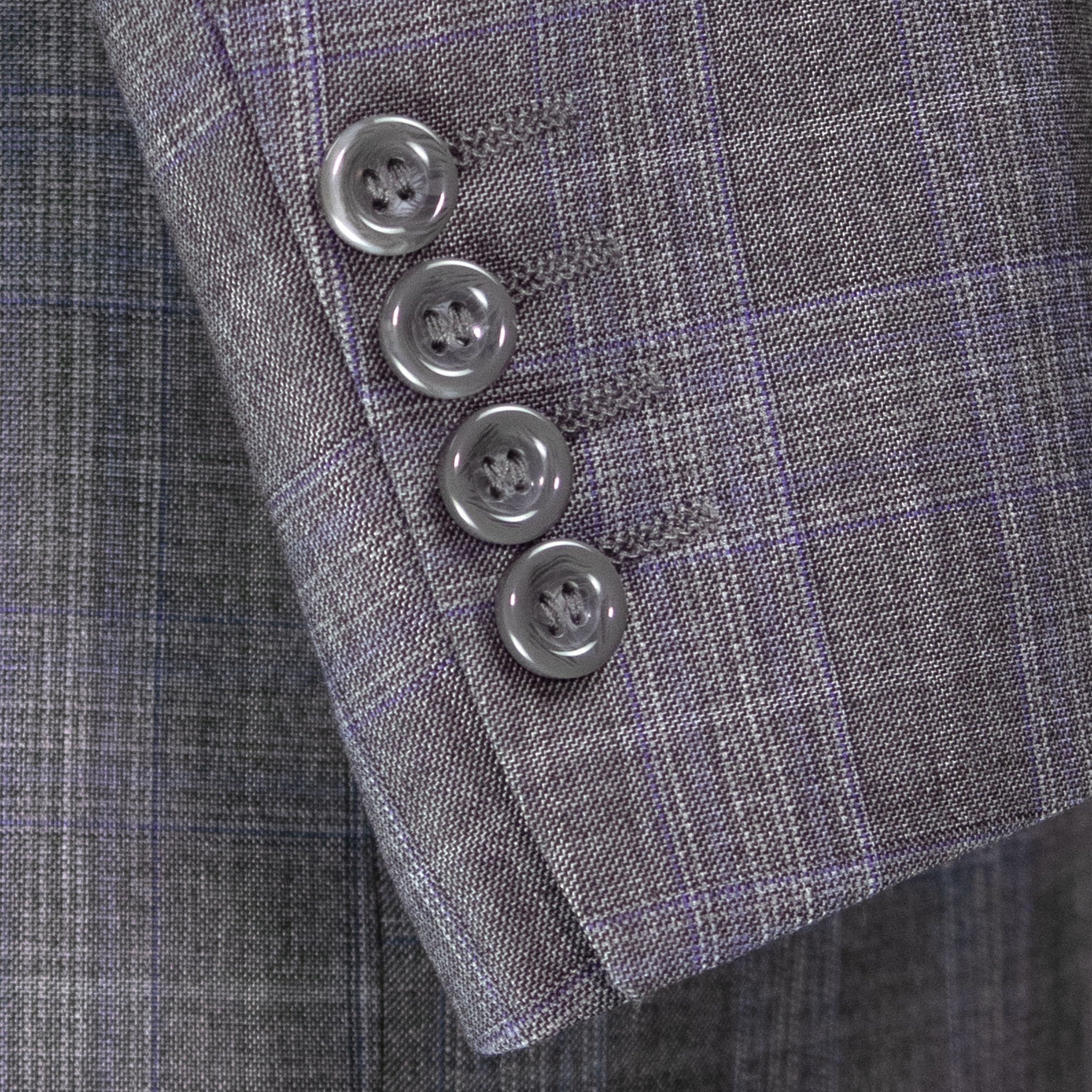 VINCI Men's Glen Plaid 2-Button Suit w/ Peak Lapel - 36S-56L, 3 Colors - NEW - Picture 11 of 16