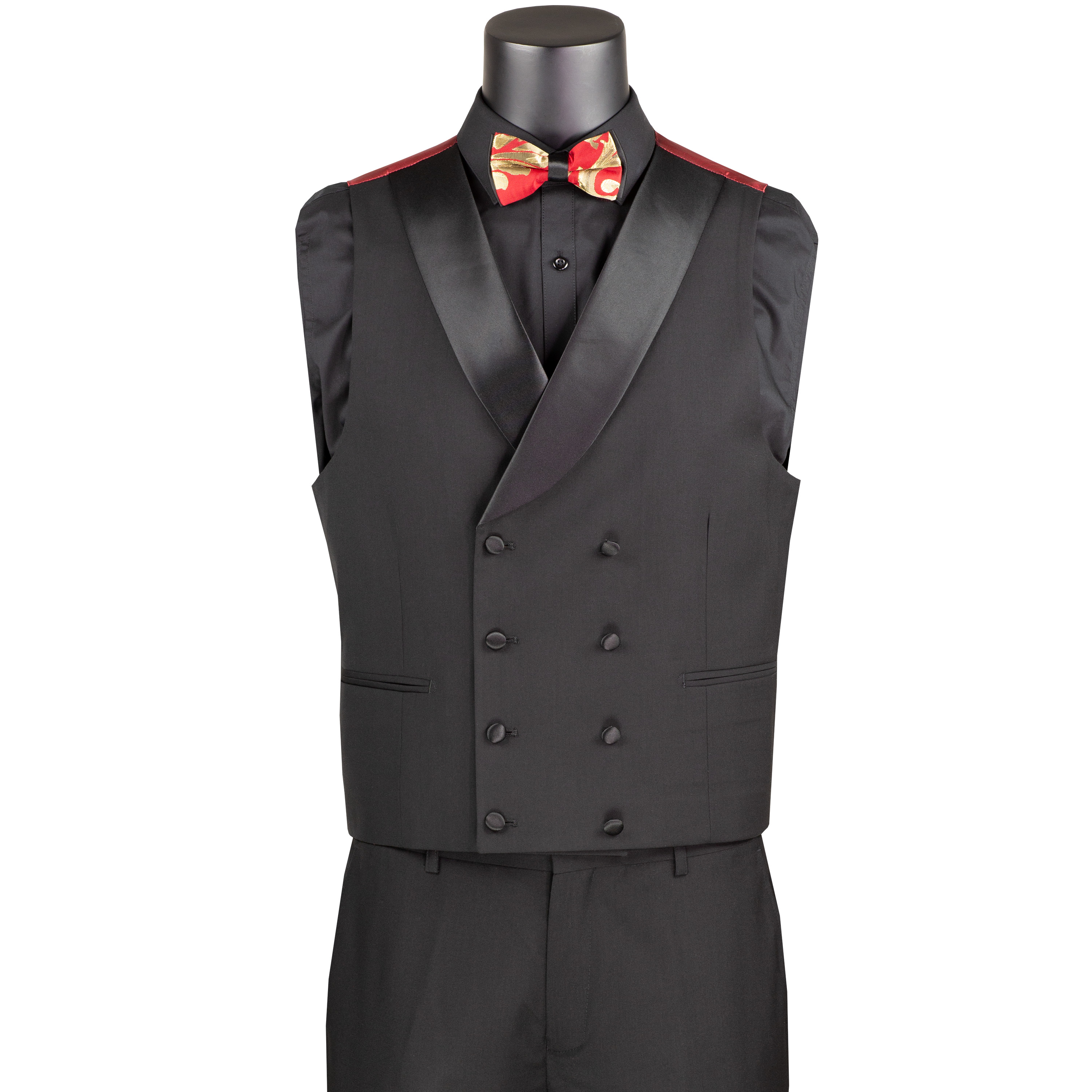 VINCI Men's Jacquard 3pc Modern Tuxedo w/ Bow-Tie - 36S-56L, 4 Colors - NEW - Picture 20 of 21