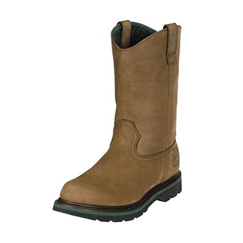 John Deere Men/'s 11-Inch Genuine Leather Non-Safety Toe Wellington Work Boots