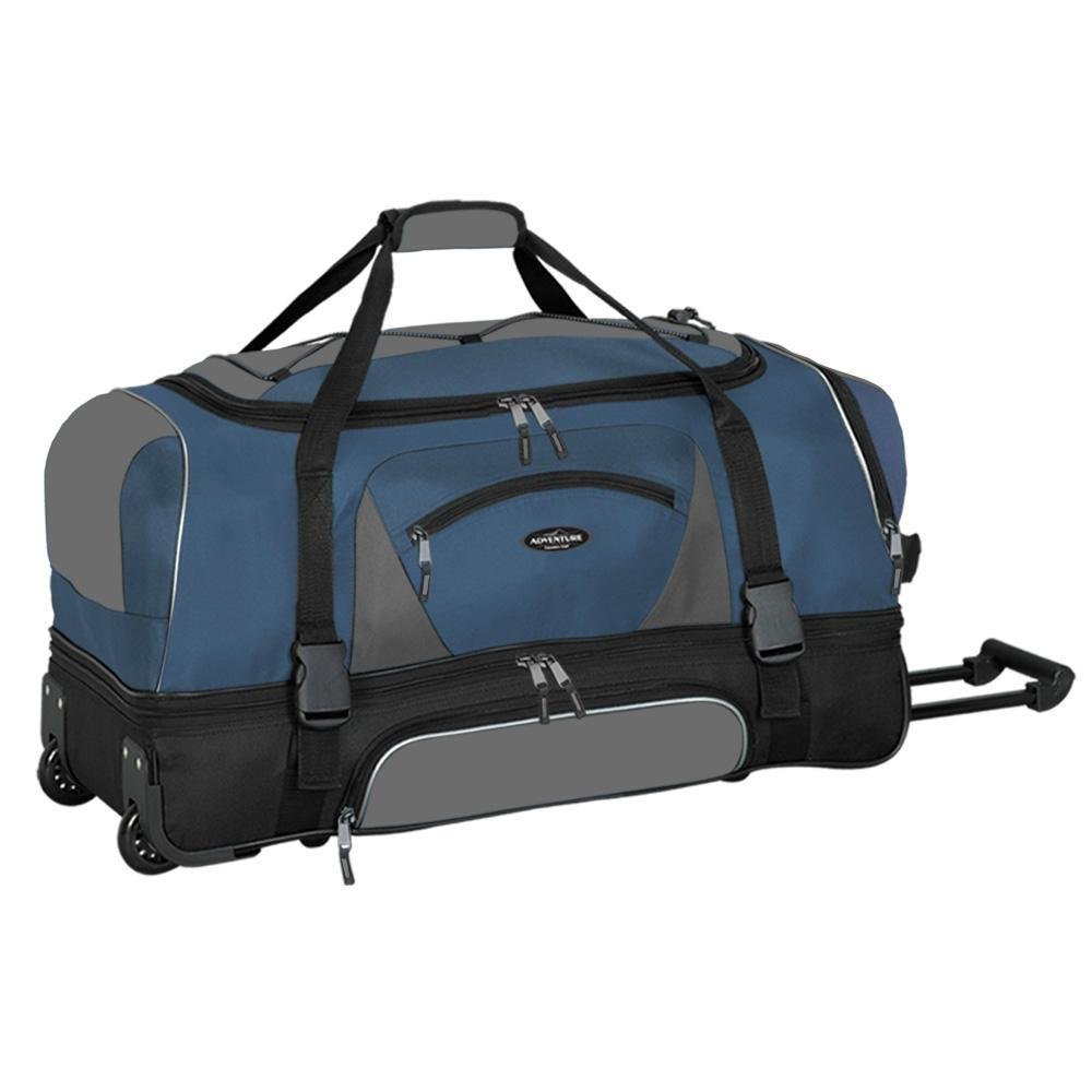 TRAVELERS CLUB ADVENTURE ROLLING DUFFEL BAG 30-INCH - BLUE