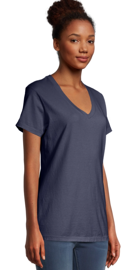 GDH125 Hanes ComfortWash Ladies' V-Neck T-Shirt - Picture 4 of 6