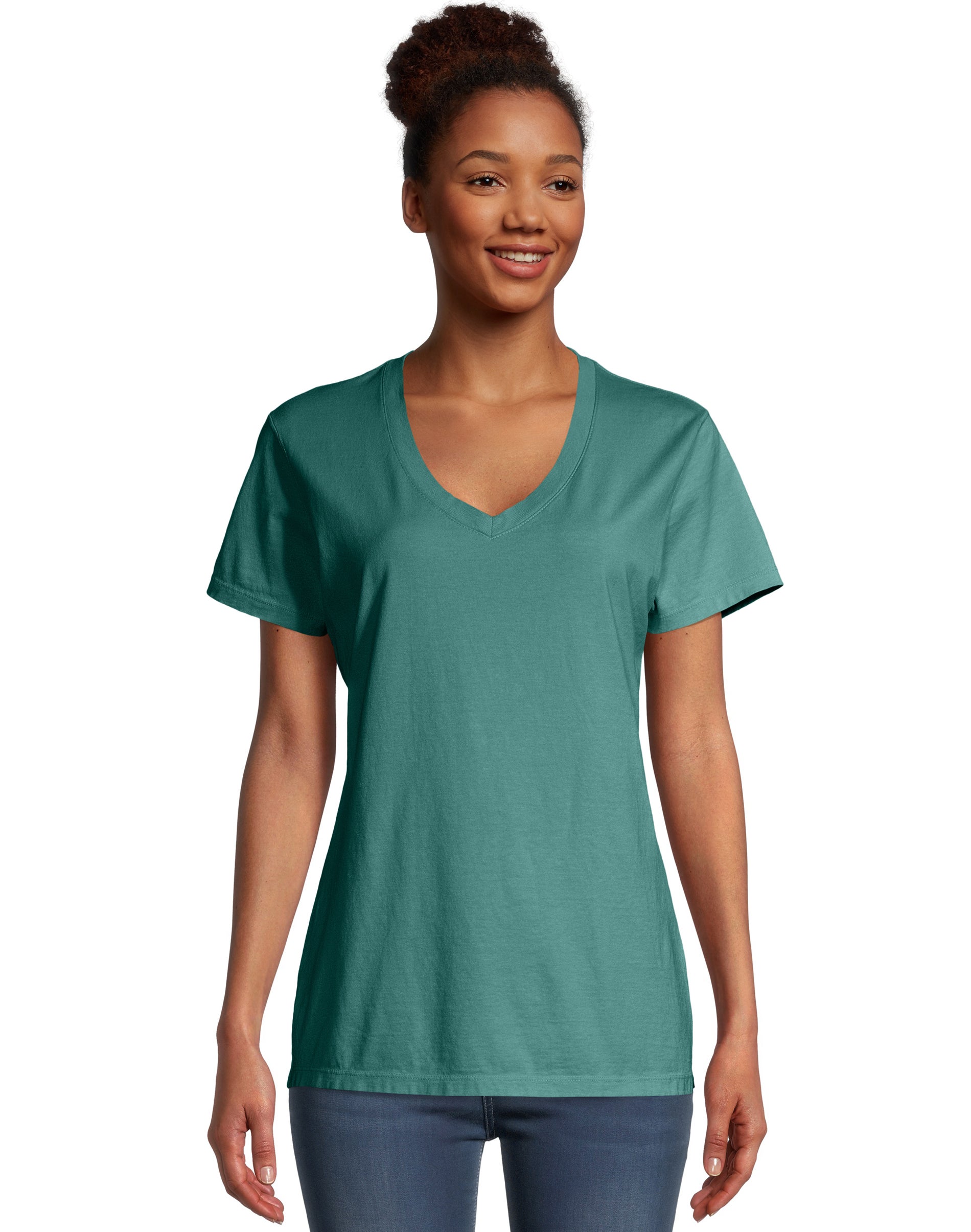 GDH125 Hanes ComfortWash Ladies' V-Neck T-Shirt - Picture 6 of 6